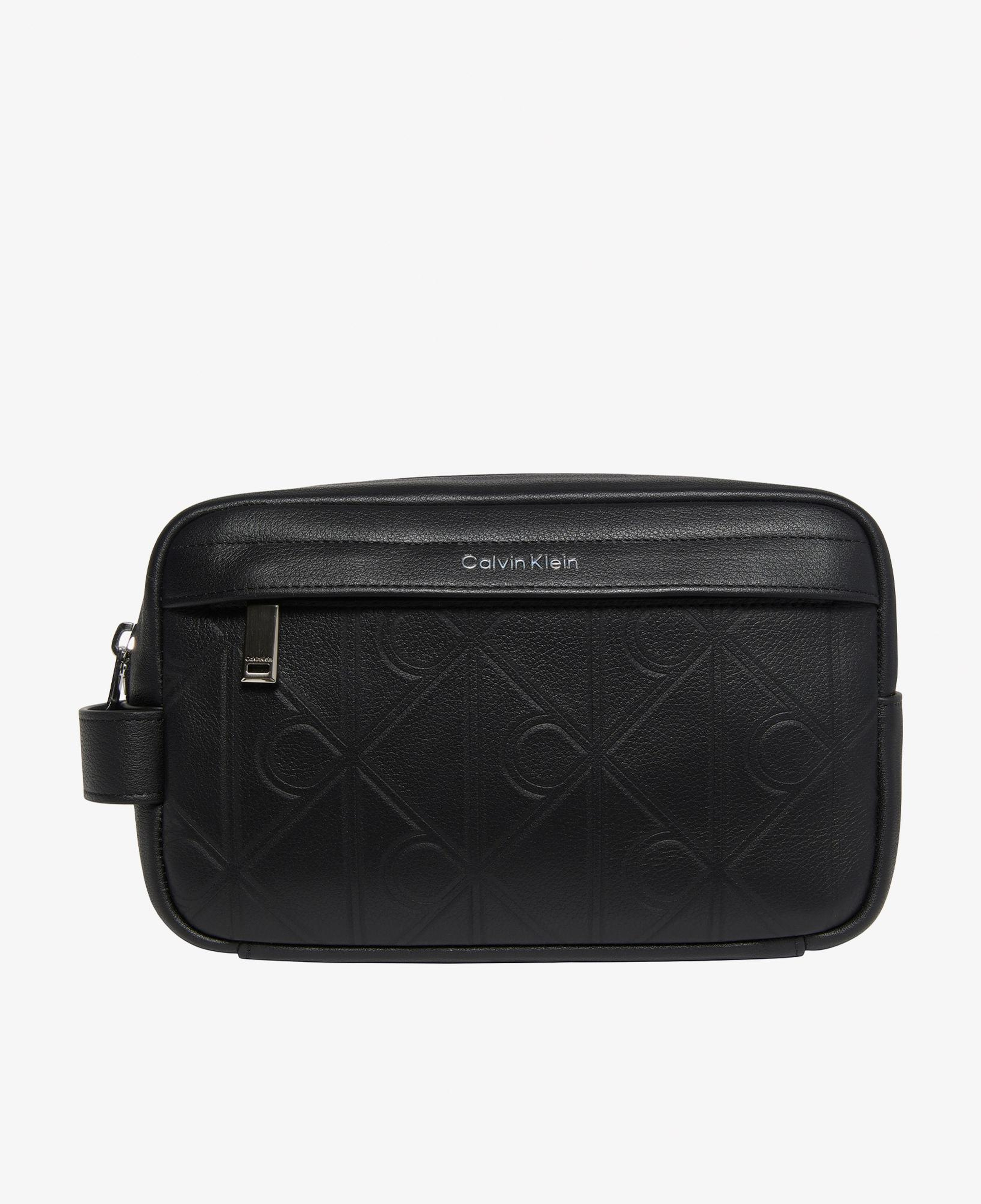 Calvin Klein Xl Emblem Dopp Kit Erkek Siyah El Çantası