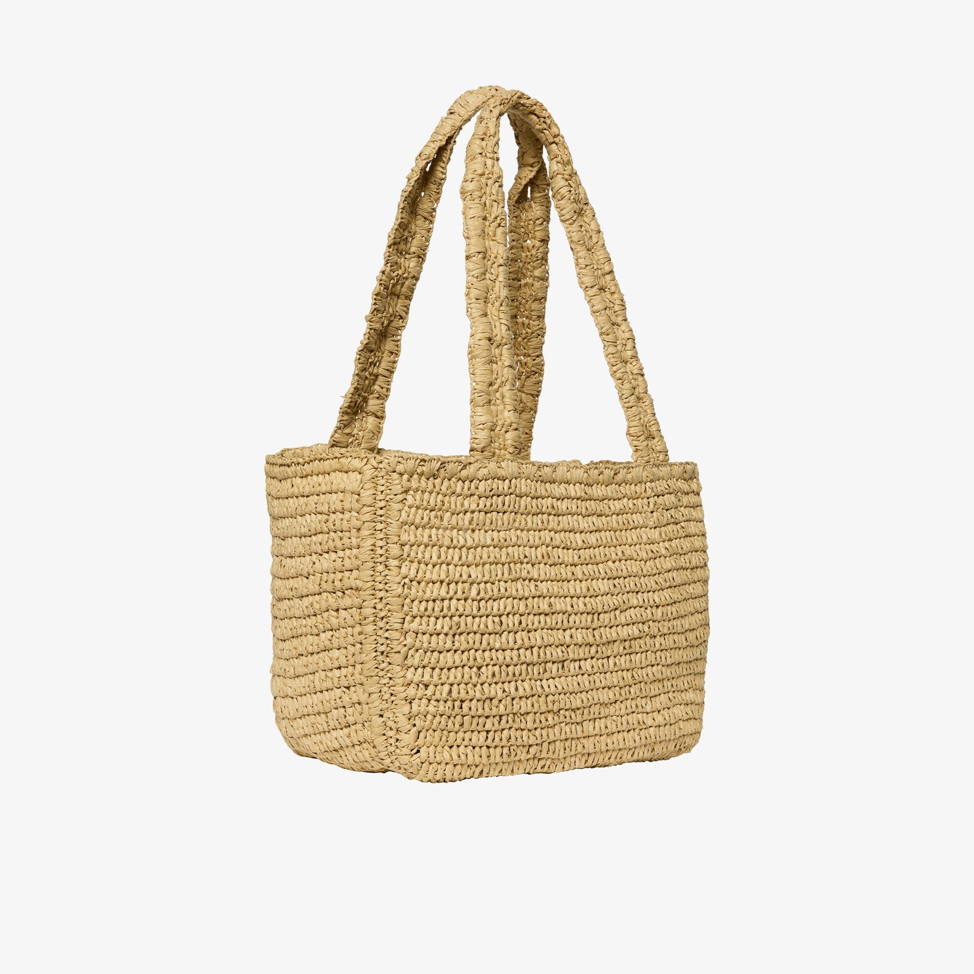 Calvin Klein Bold Raffia Medium Kadın Beyaz Tote Çanta