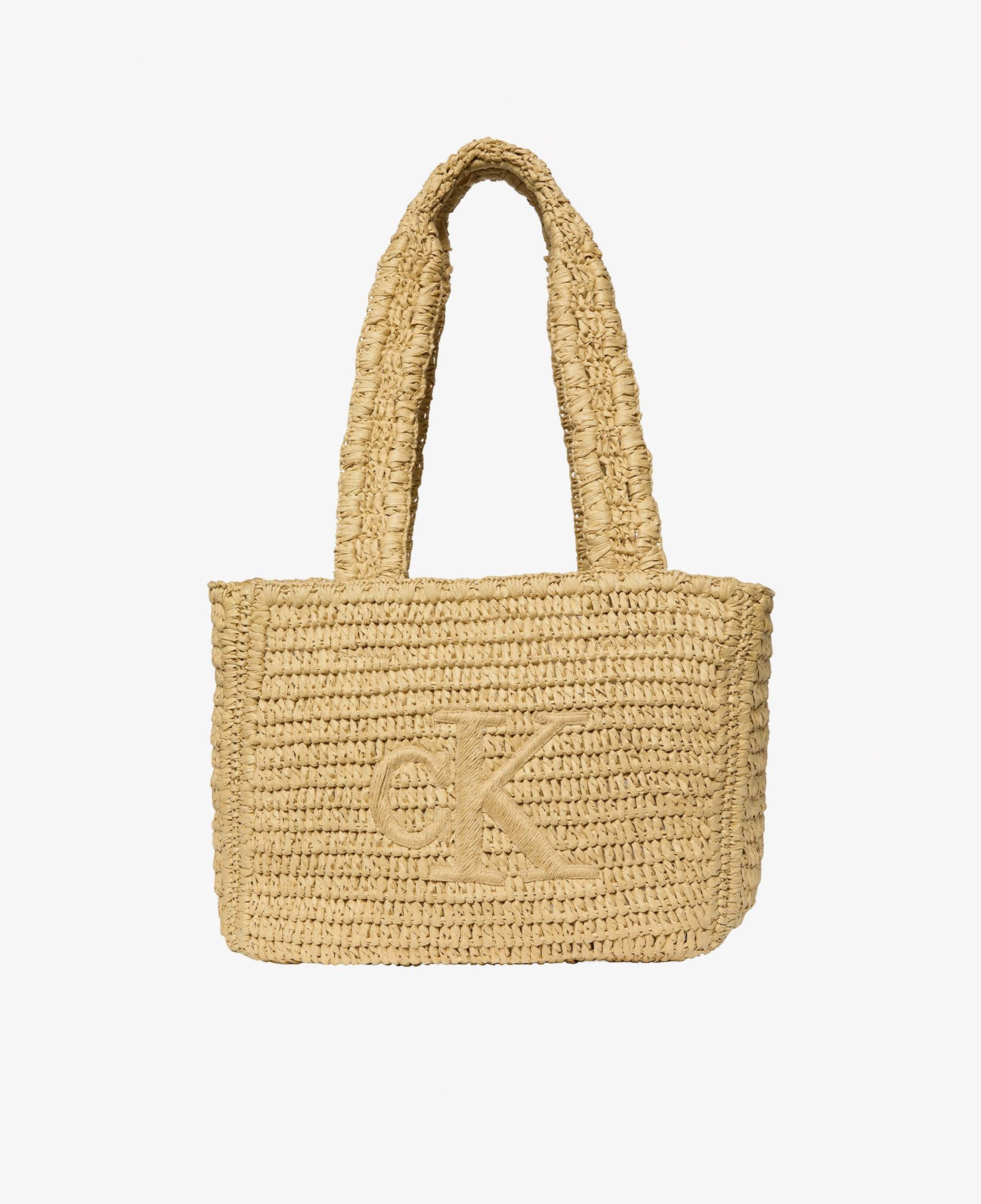 Calvin Klein Bold Raffia Medium Kadın Beyaz Tote Çanta