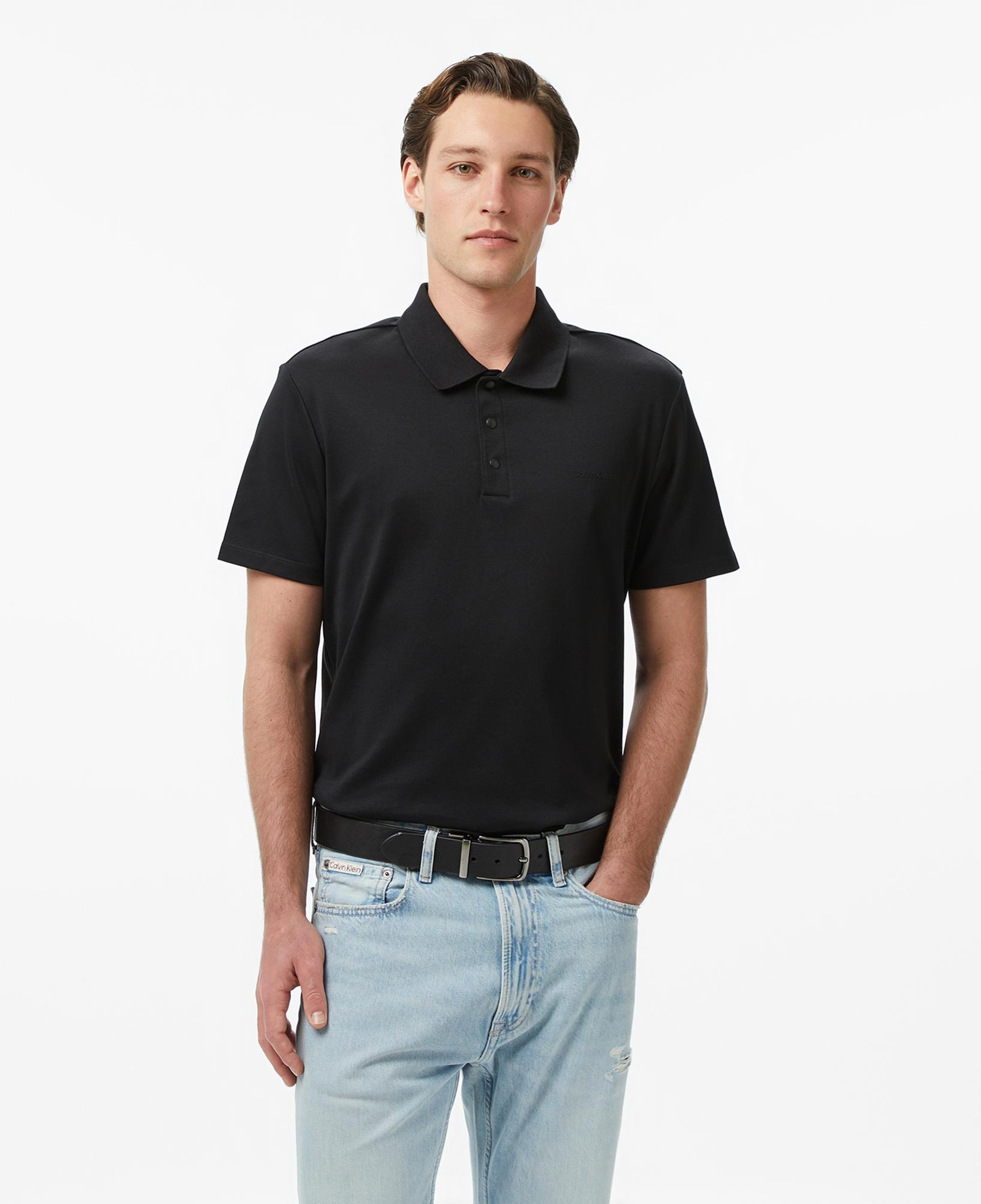 Calvin Klein Tech Interlock Erkek Siyah Polo
