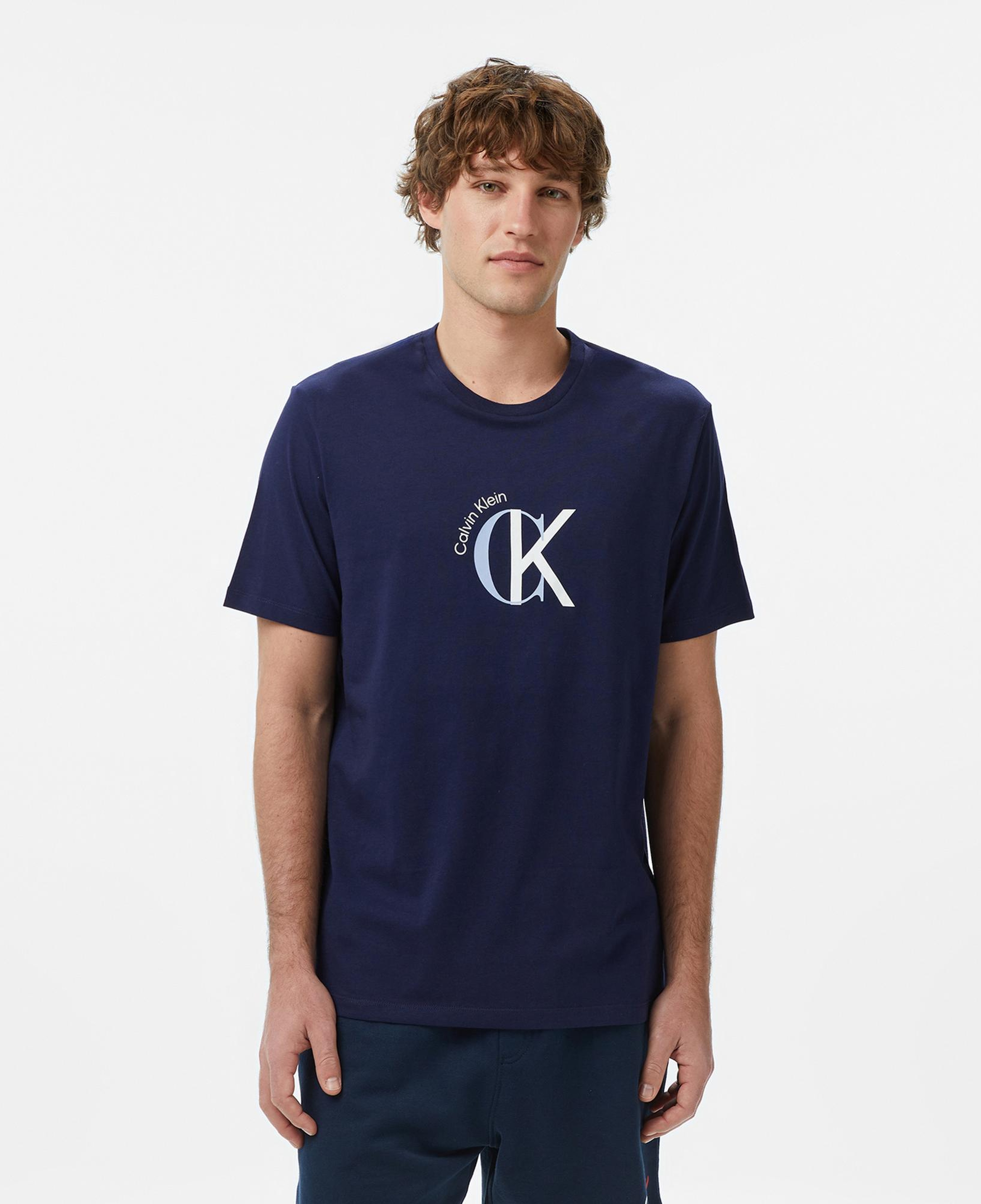 Calvin Klein 30S Graphic Erkek Mavi T-Shirt