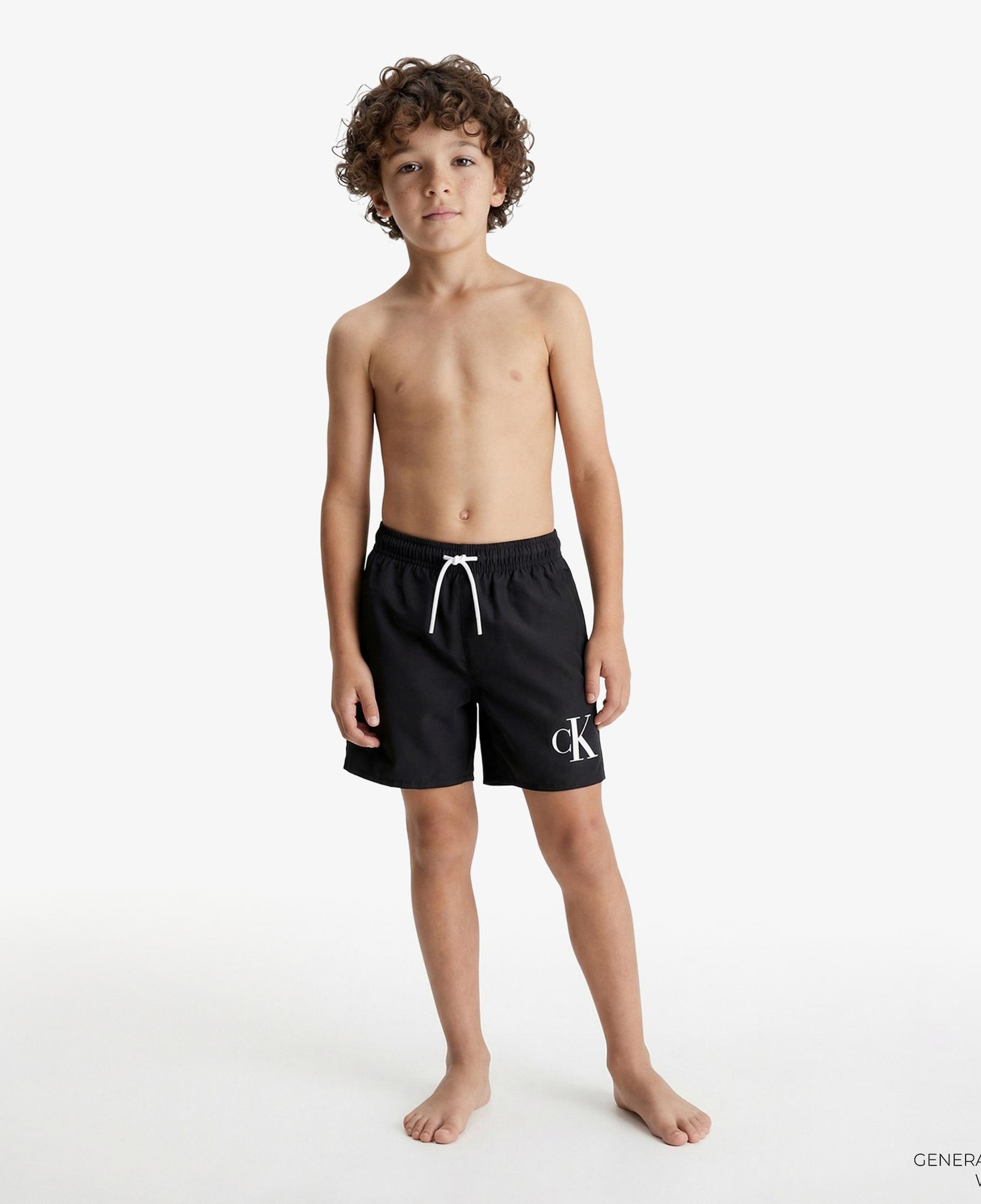 Calvin Klein Medium Drawstring Çocuk Siyah Deniz Şortu