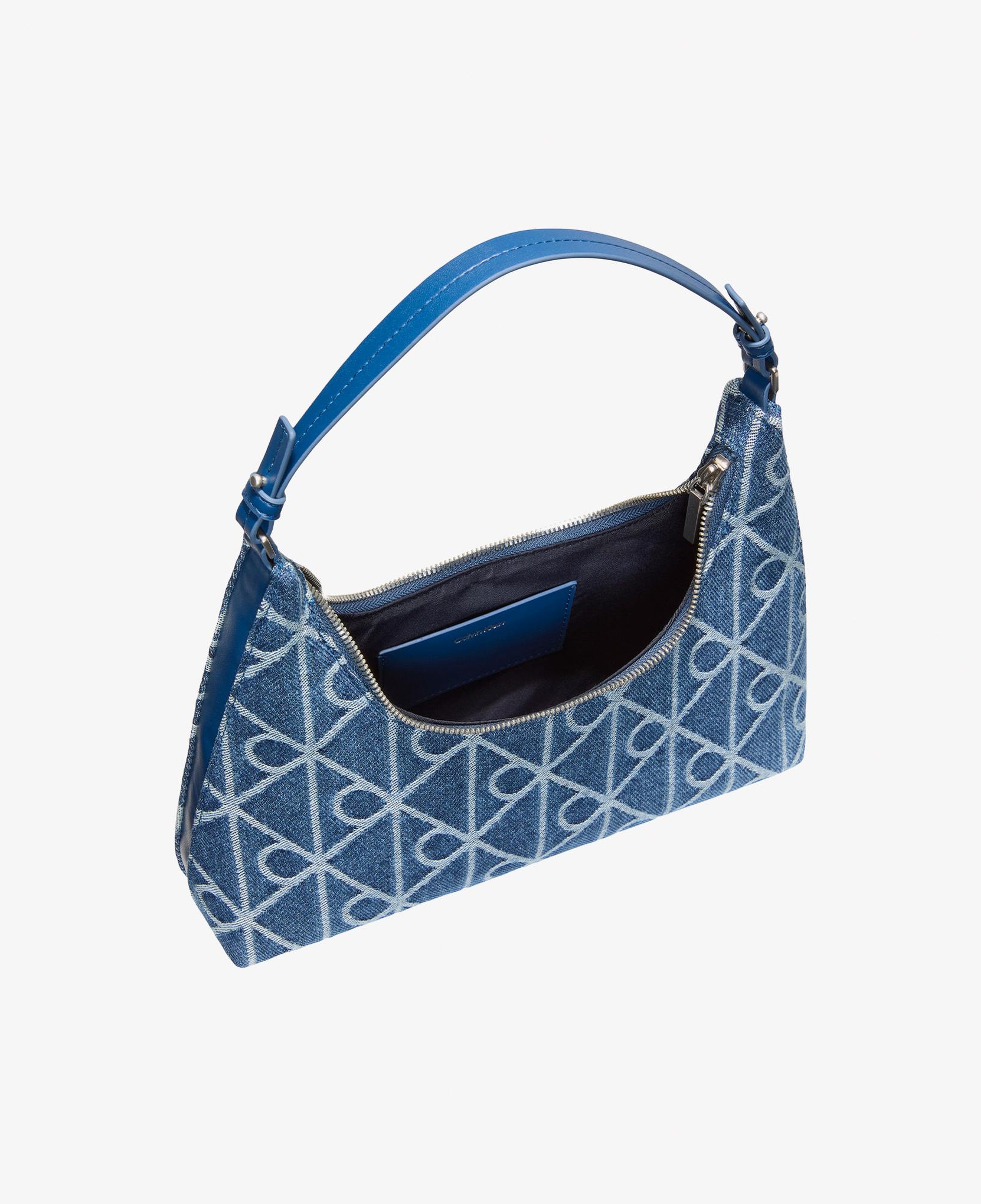 Calvin Klein Emblem Denim Kadın Mavi Omuz Çantası