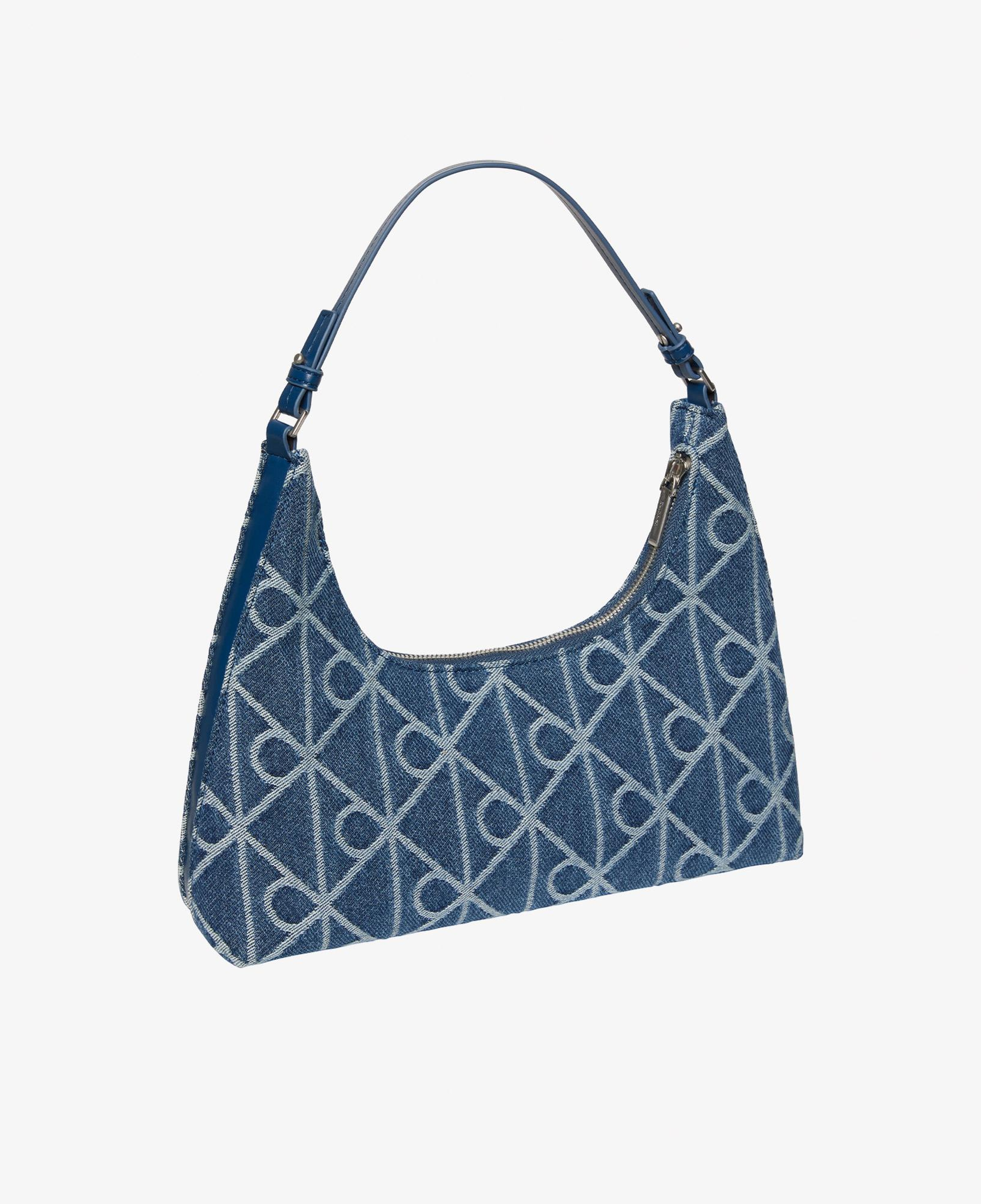 Calvin Klein Emblem Denim Kadın Mavi Omuz Çantası