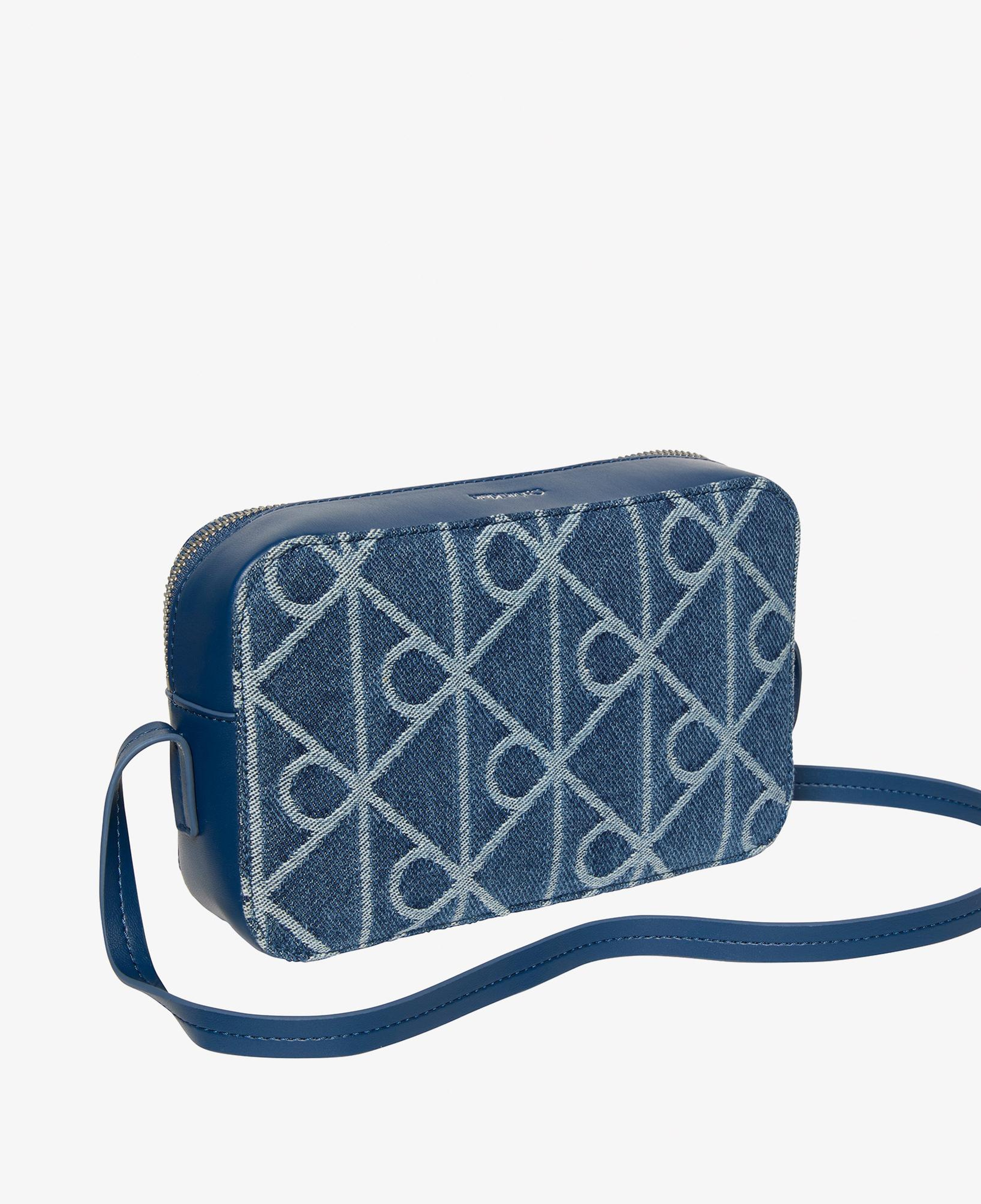 Calvin Klein Emblem Denim Camera Kadın Mavi Çapraz Çanta