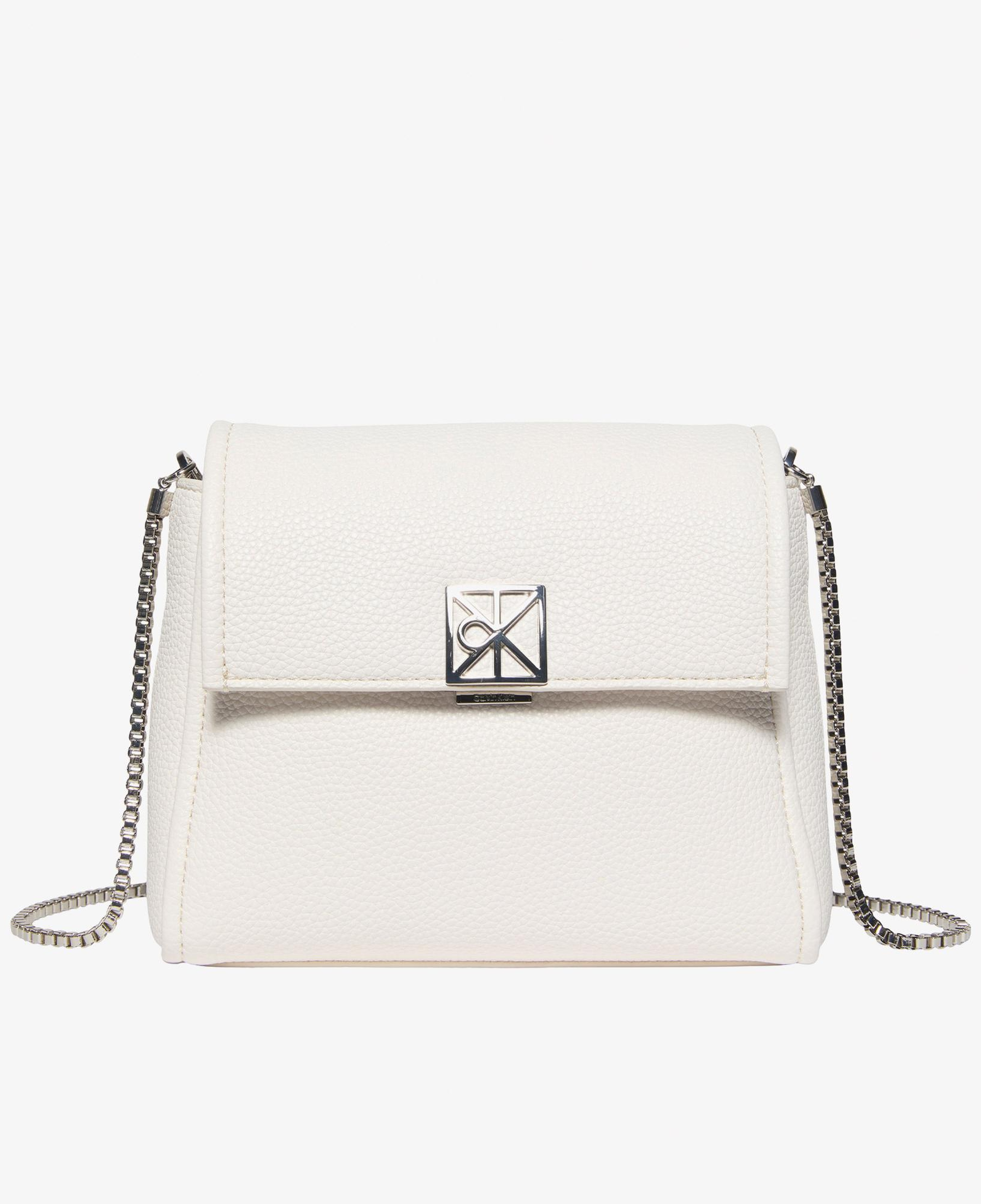 Calvin Klein Emblem Pebble Crossbody Kadın Beyaz Çapraz Çanta