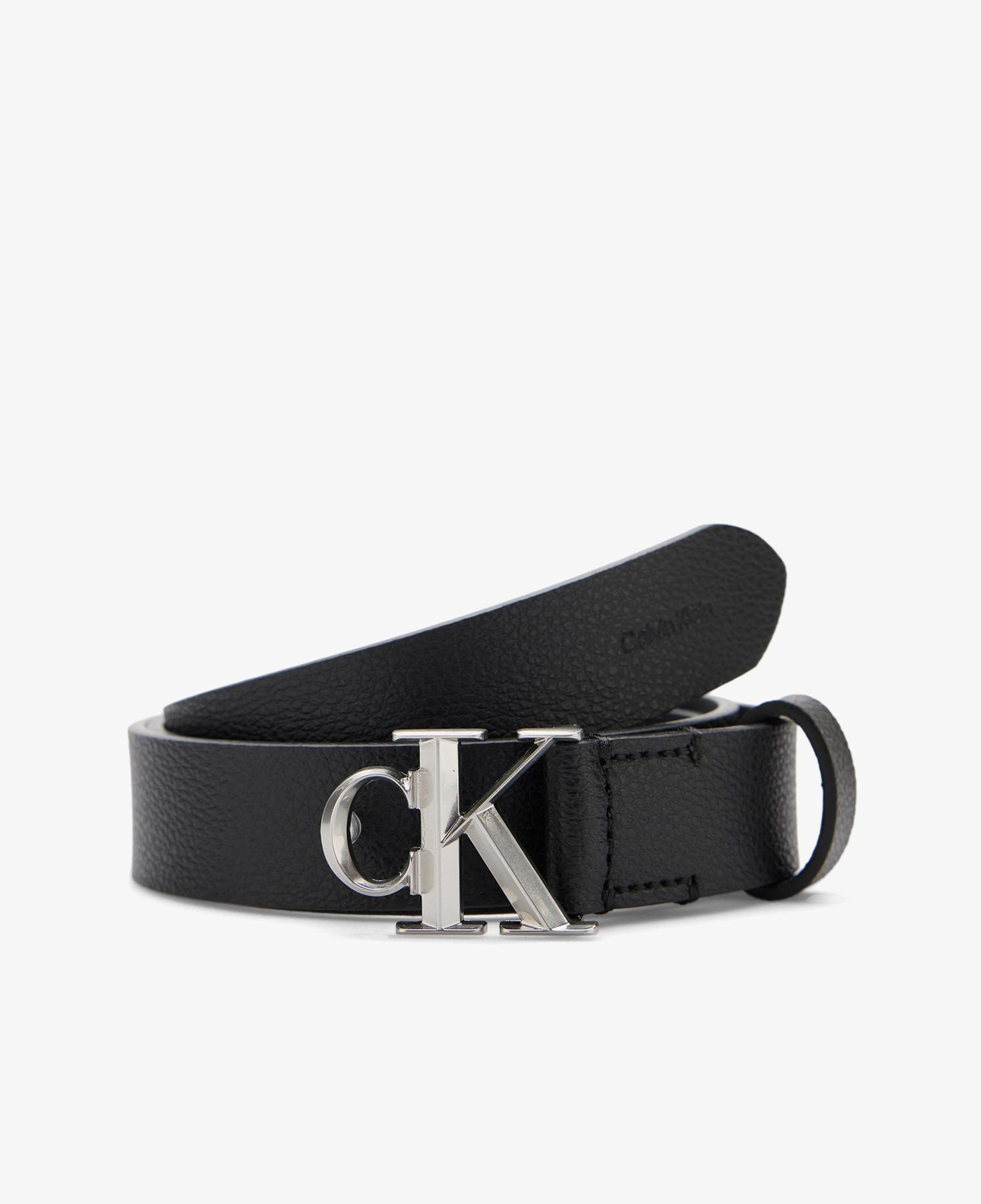 Calvin Klein Facet Buckle Pebble 25mm Kadın Siyah Kemer