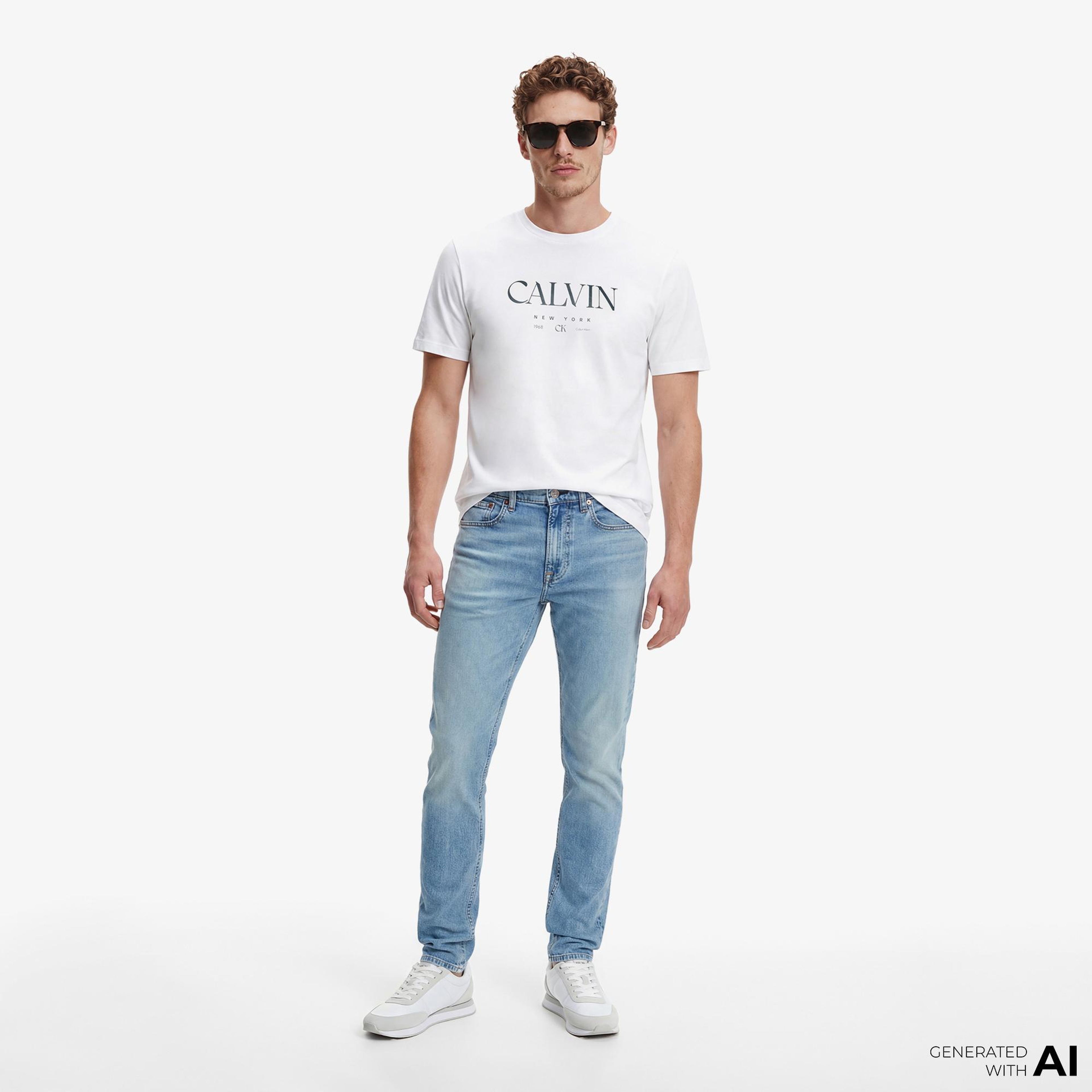 Calvin Klein 20S Graphic Erkek Beyaz T-Shirt