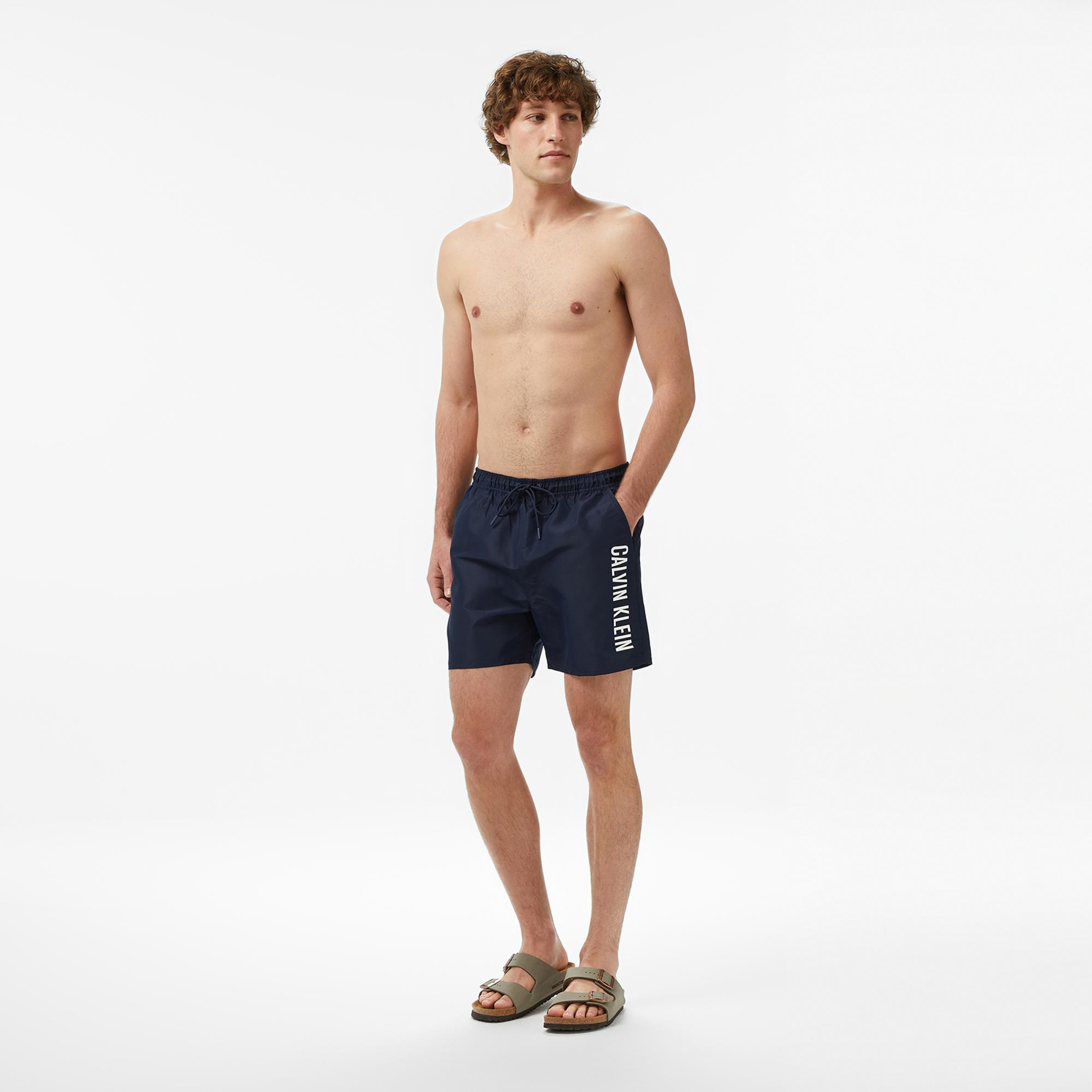 Calvin Klein Medium Drawstring Erkek Mavi Deniz Şortu