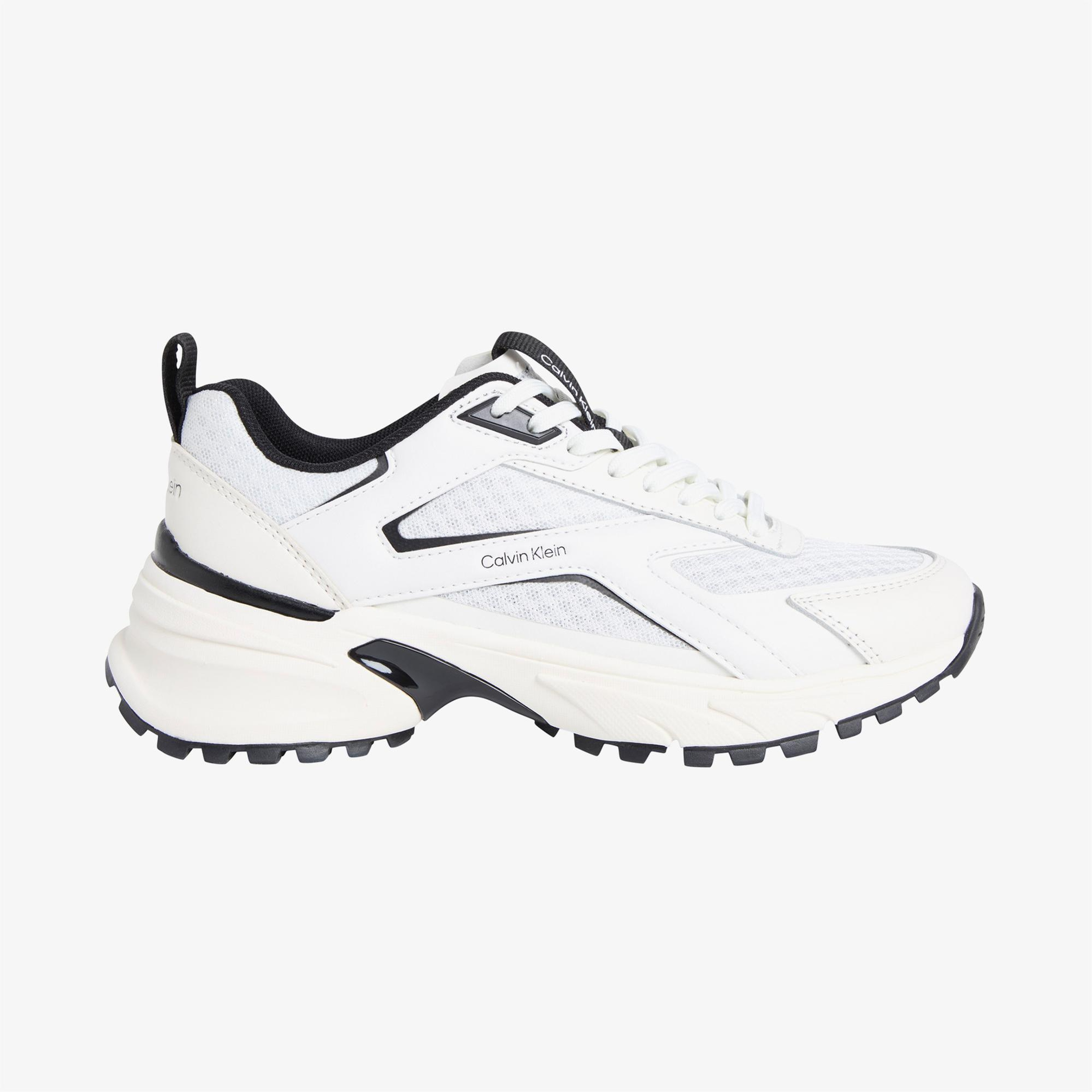 Calvin Klein Hike Run Stripe Mesh Kadın Beyaz Sneaker