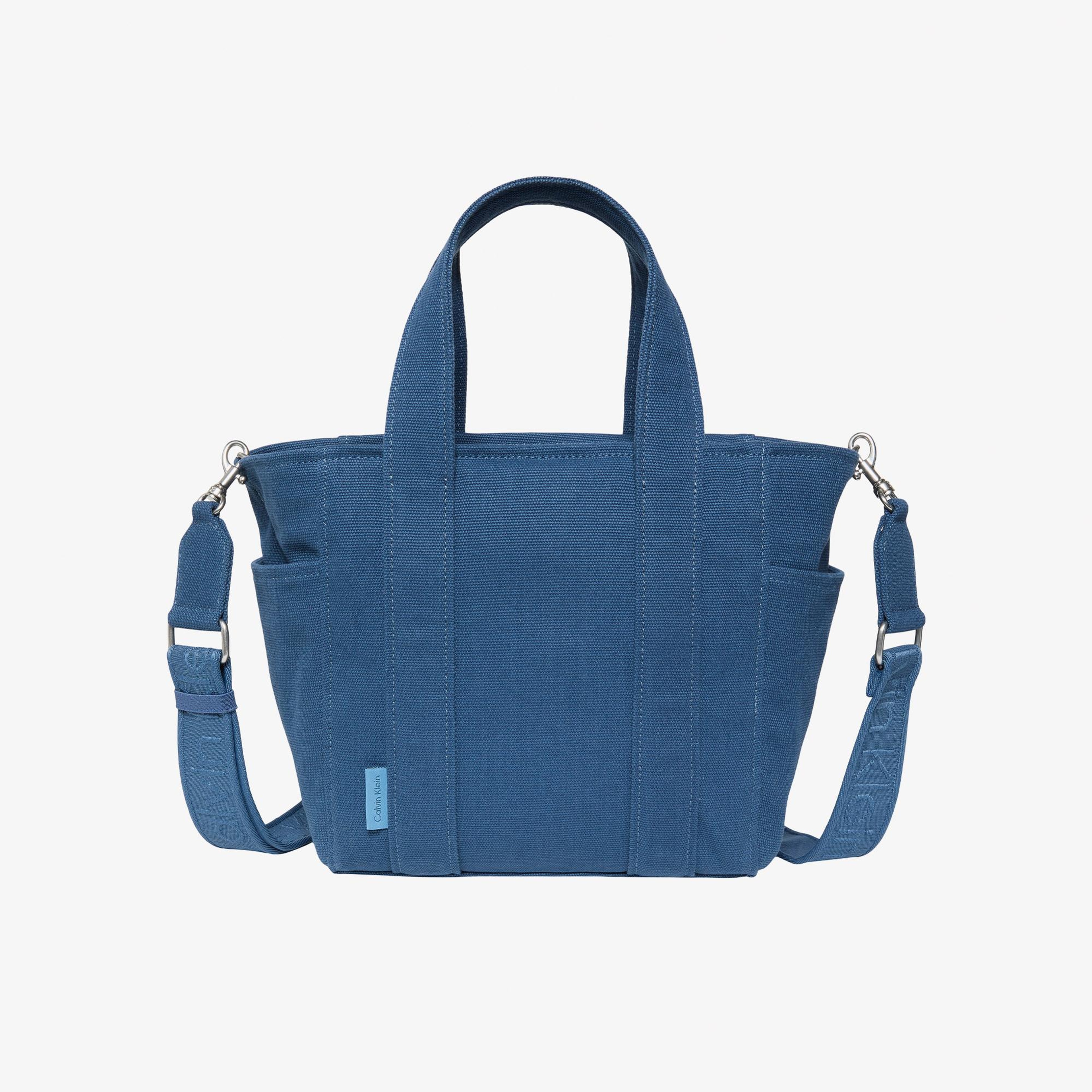 Calvin Klein Webbing Strap Canvas Small Kadın Mavi Tote Çanta
