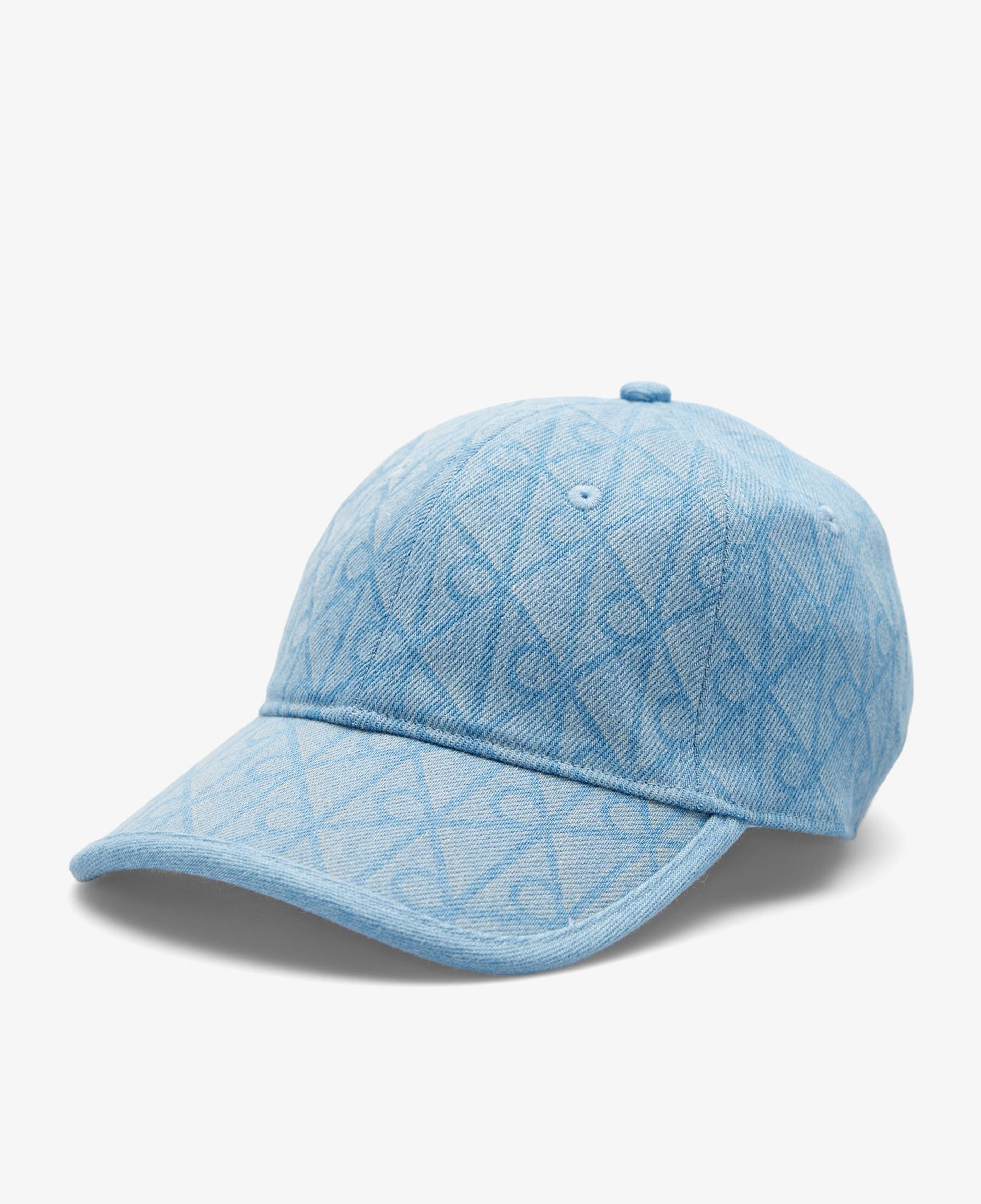 Calvin Klein Denim Emblem Burnout Patch Kadın Mavi Şapka