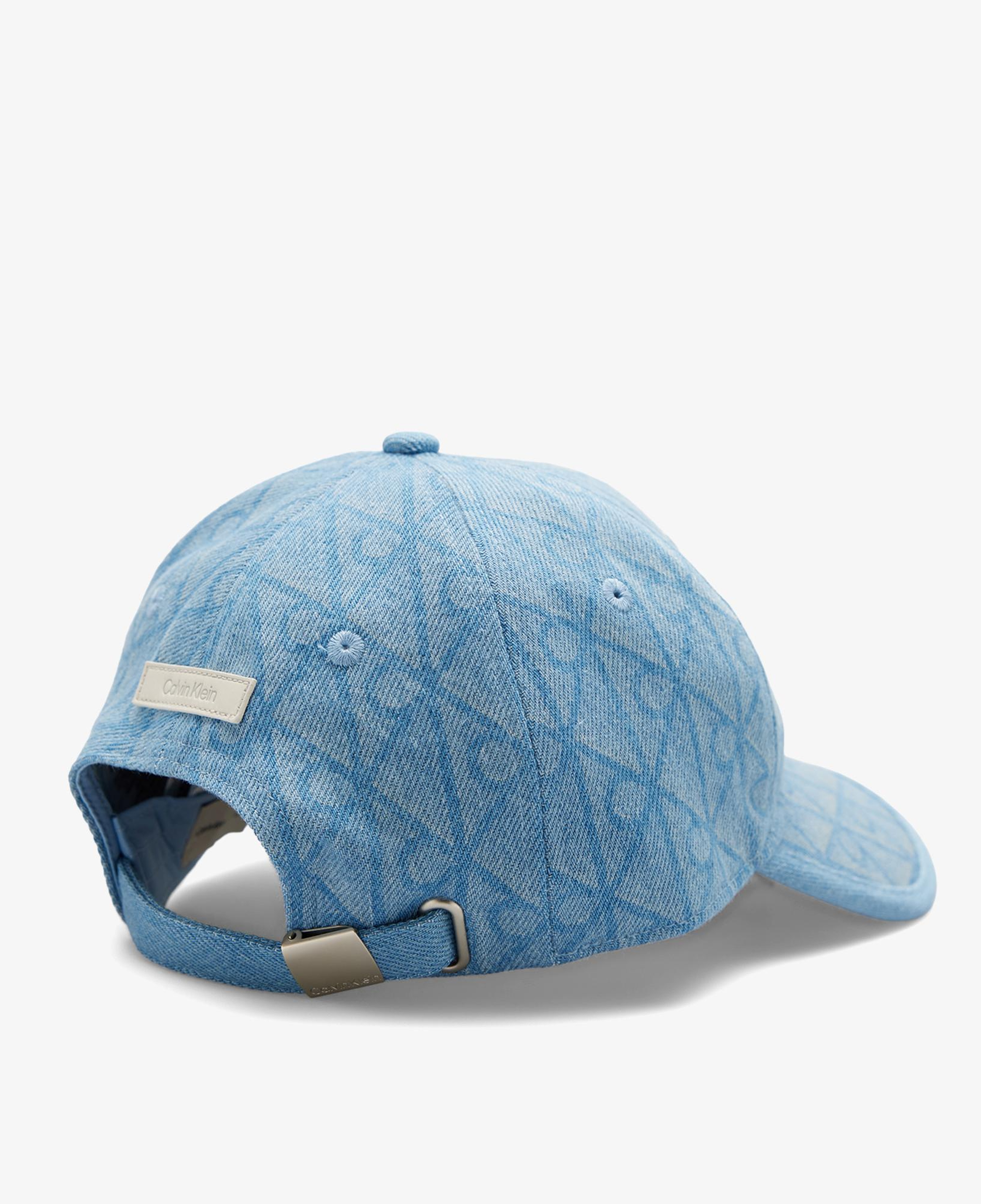 Calvin Klein Denim Emblem Burnout Patch Kadın Mavi Şapka