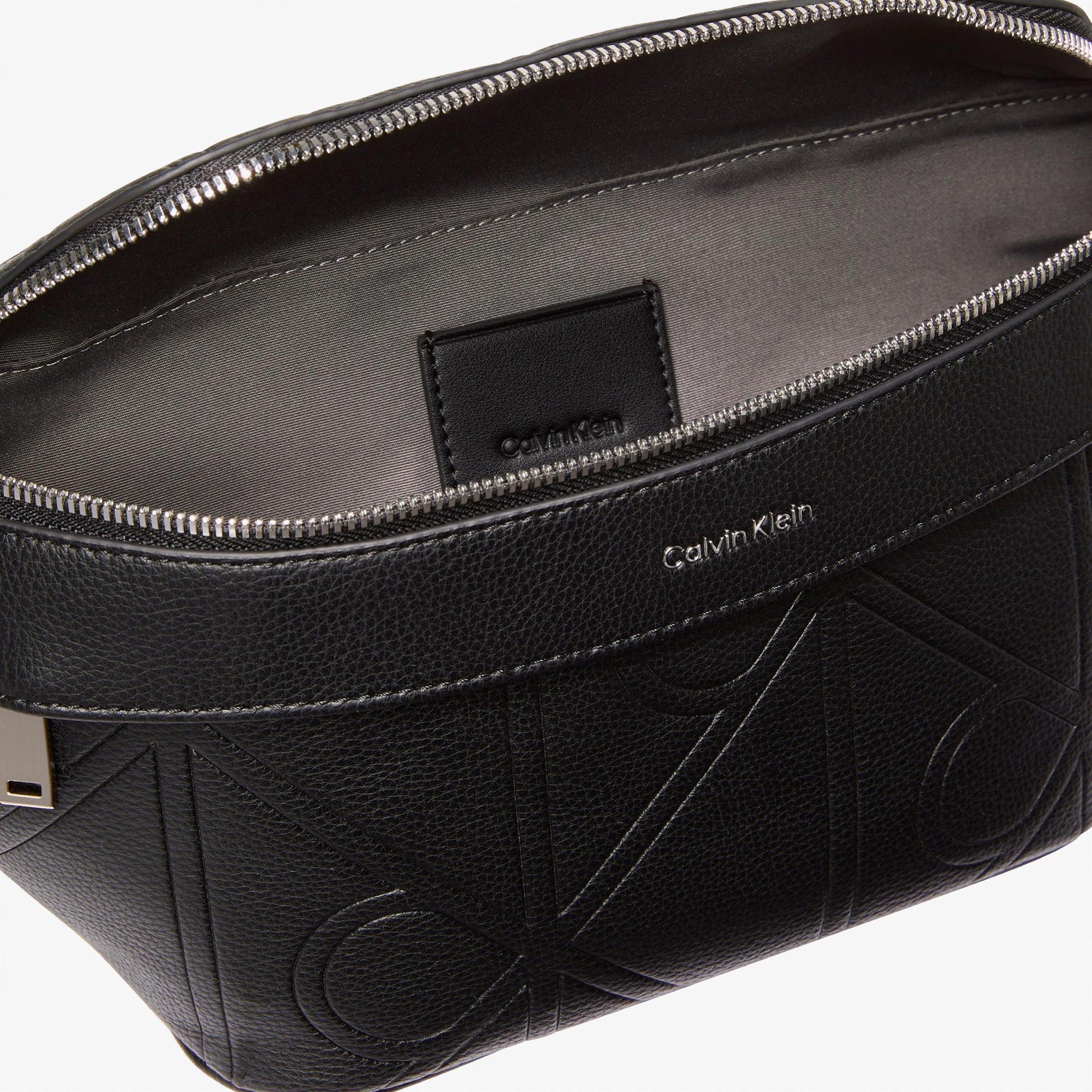 Calvin Klein Emblem Emboss Waistbag Erkek Siyah Bel Çantası