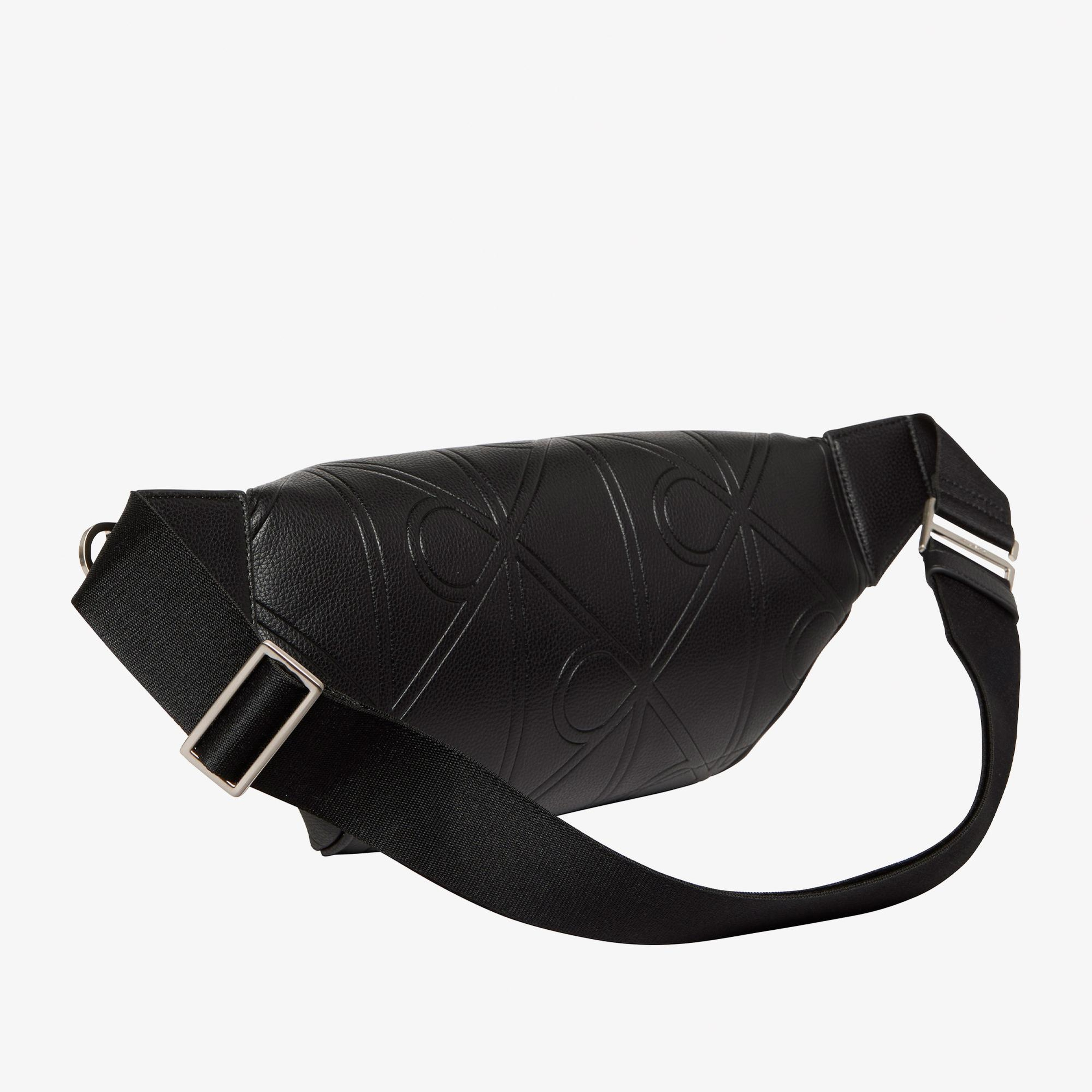 Calvin Klein Emblem Emboss Waistbag Erkek Siyah Bel Çantası