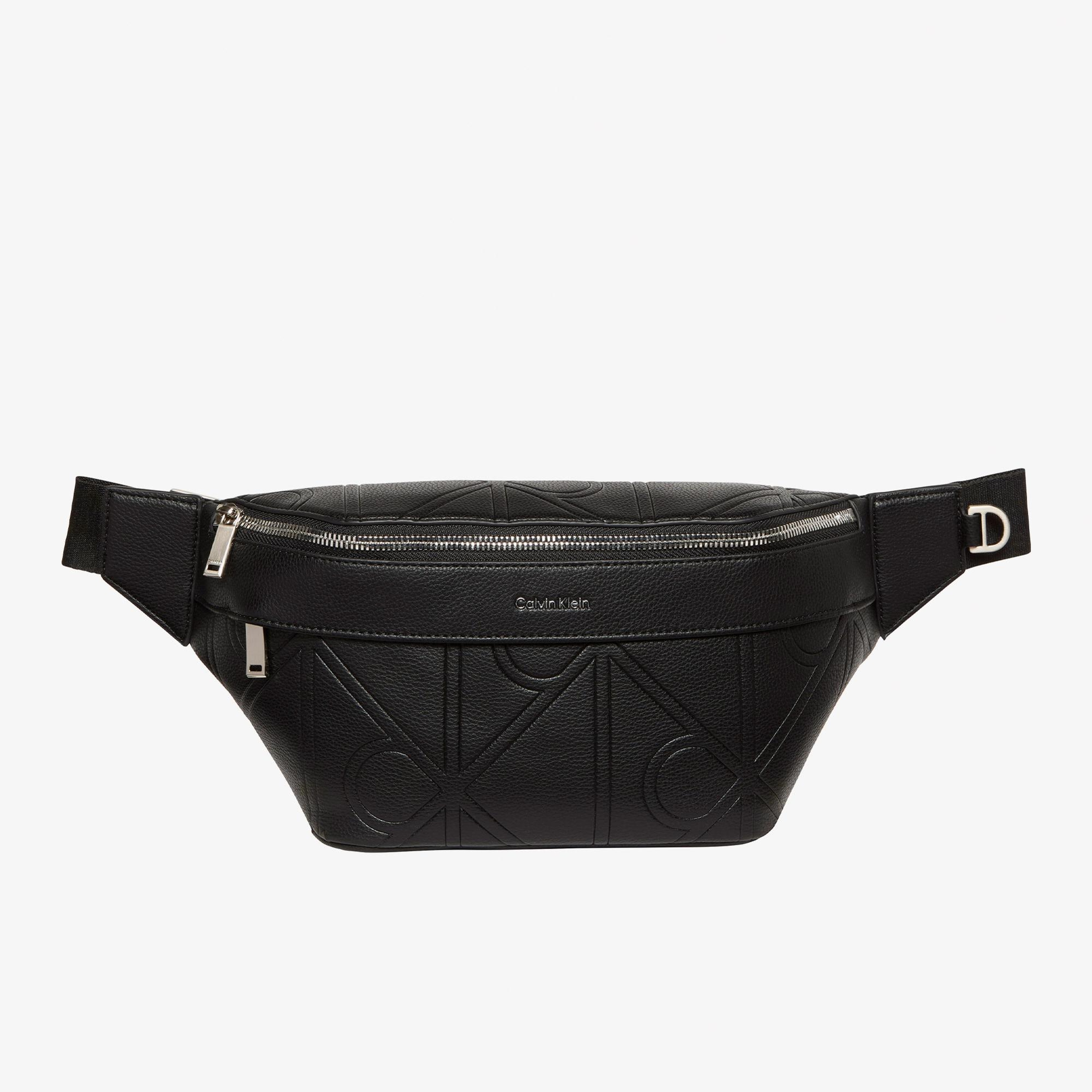 Calvin Klein Emblem Emboss Waistbag Erkek Siyah Bel Çantası