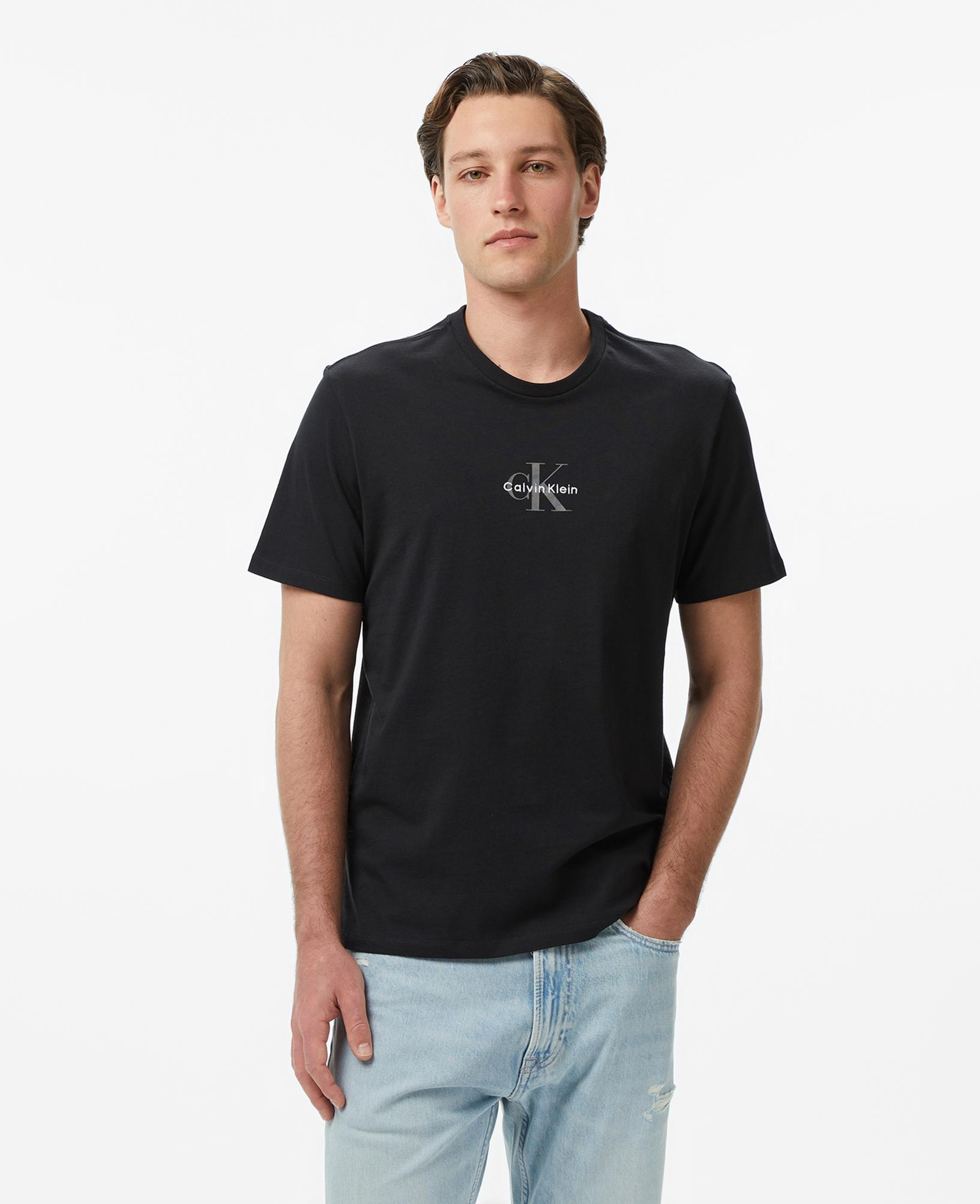 Calvin Klein 30S Micro Monologo Graphic Erkek Siyah T-Shirt