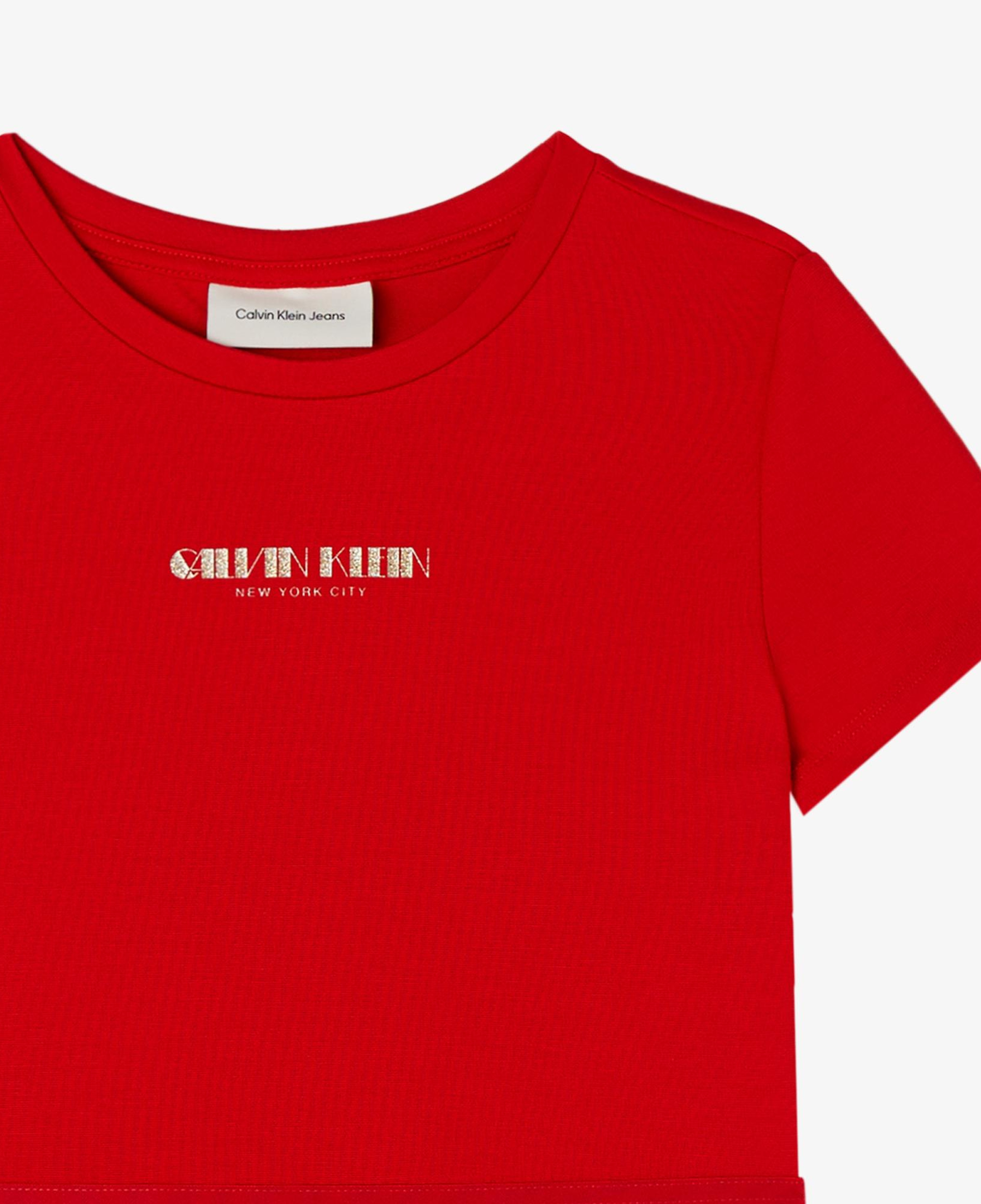 Calvin Klein Fit And Flare Punto Çocuk Kırmızı Elbise