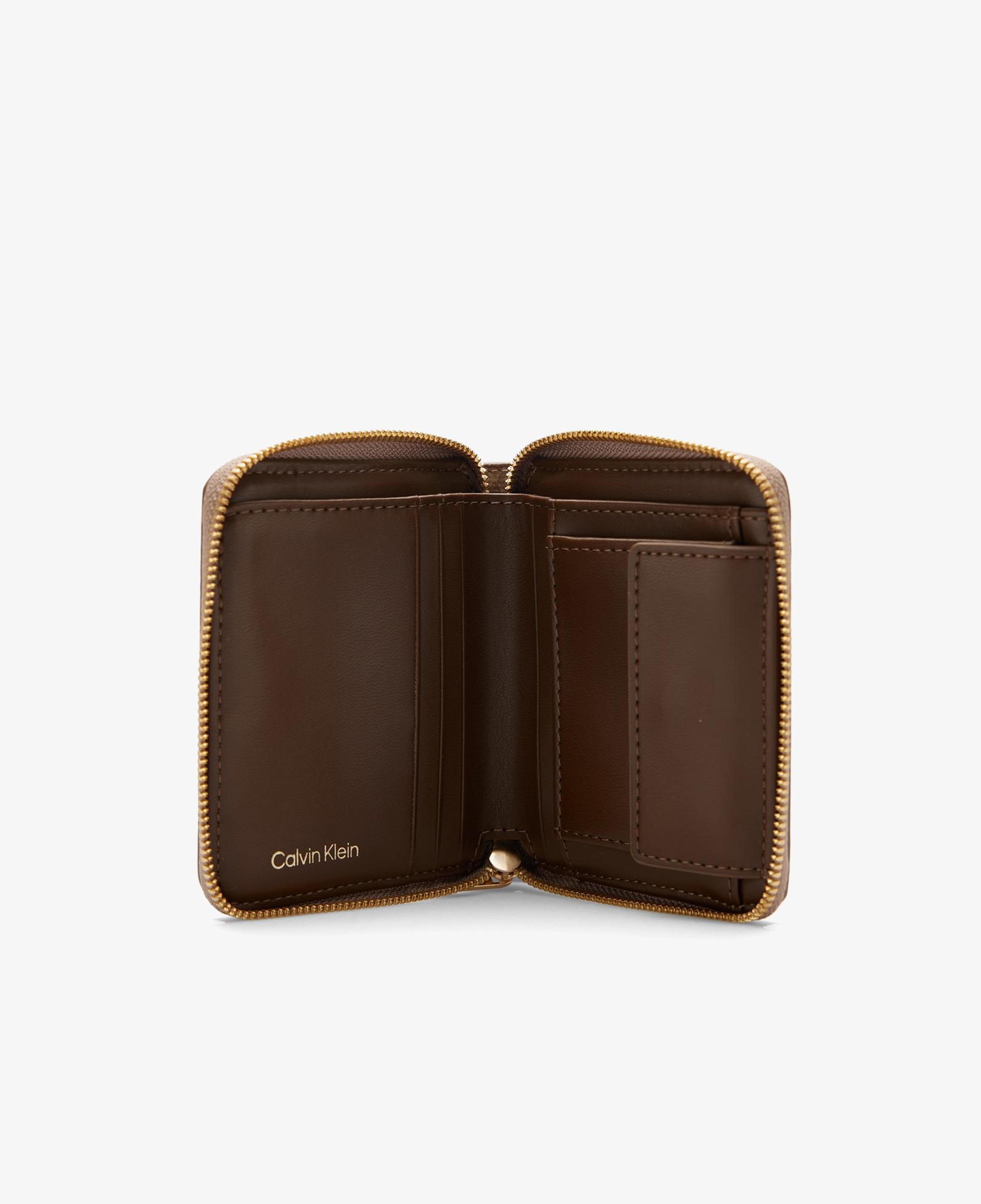 Calvin Klein Emblem Square Zip Around Kadın Haki Cüzdan