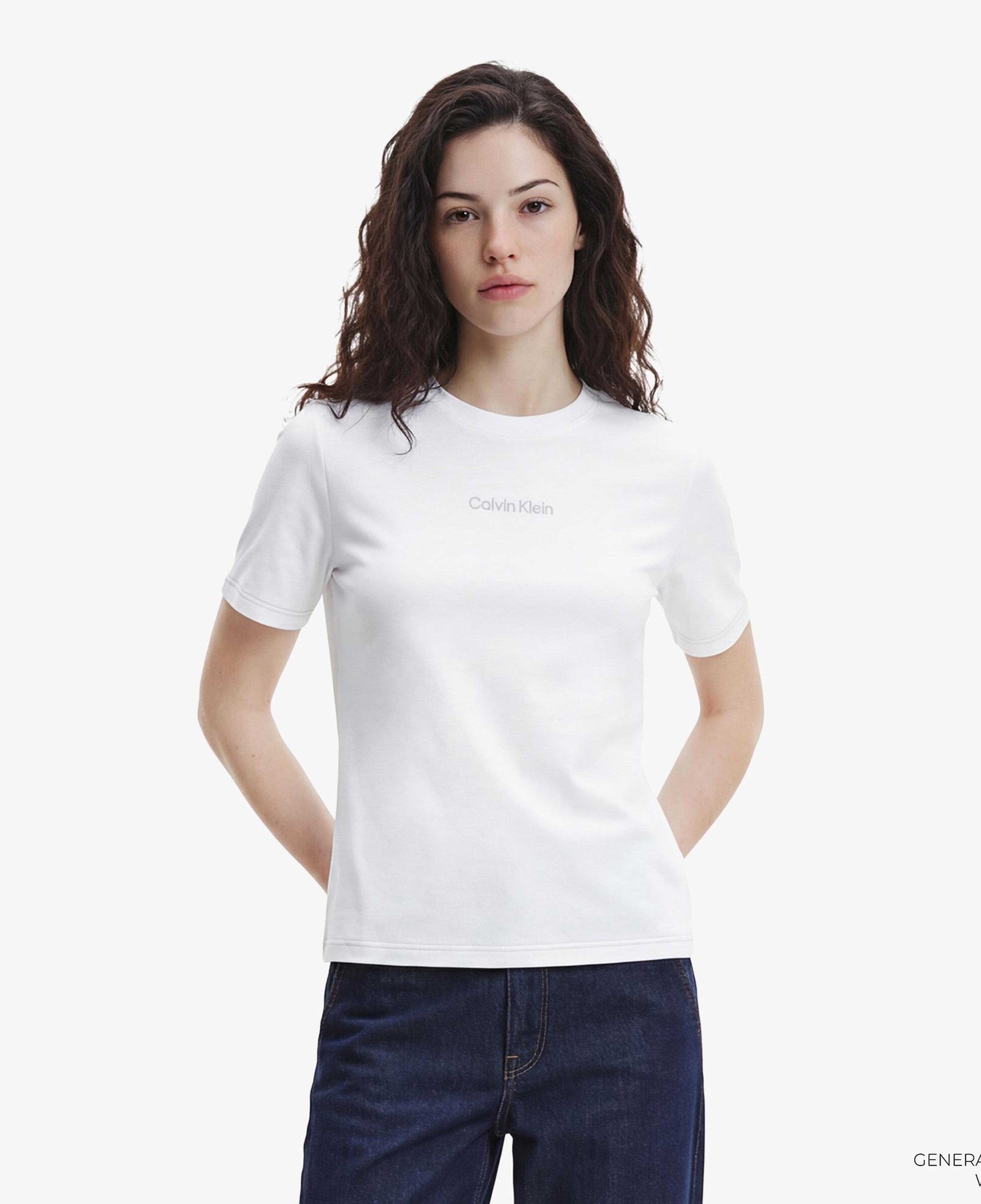 Calvin Klein Classic 20S Logo Grap Kadın Beyaz T-Shirt