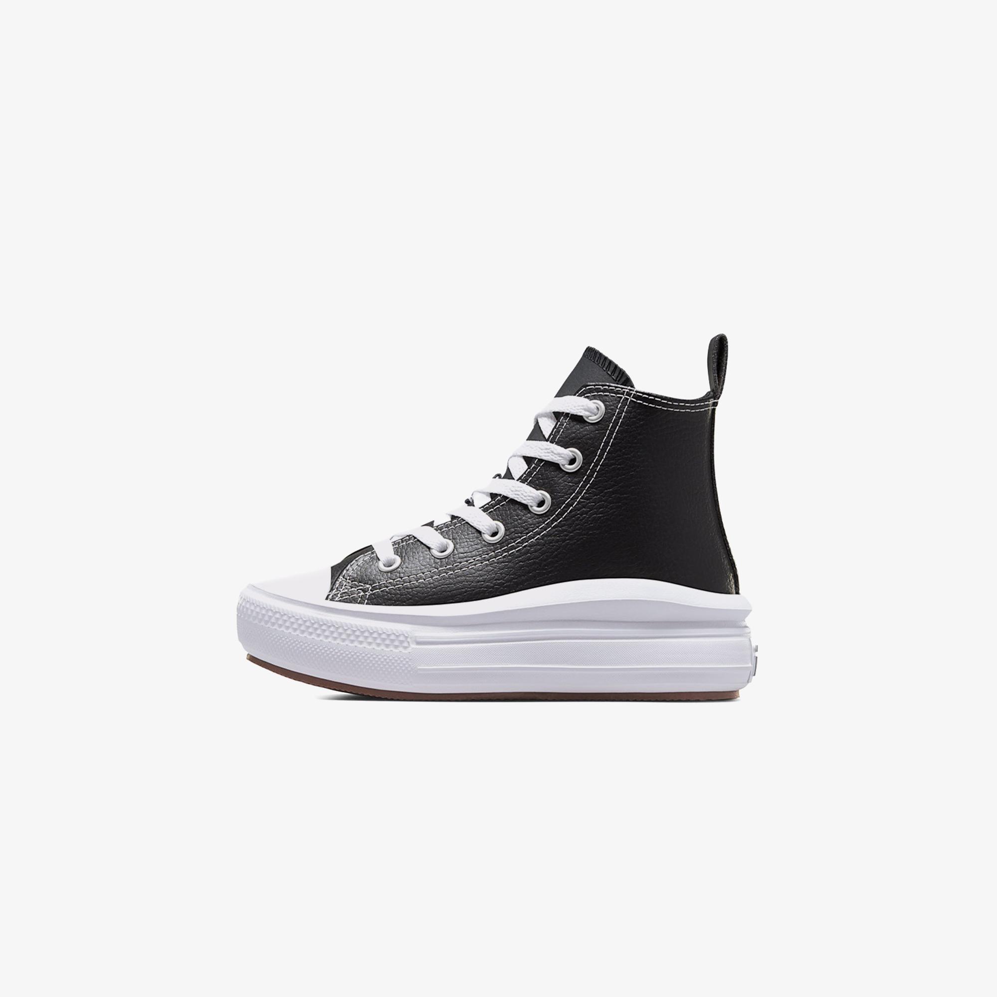 Converse Chuck Taylor All Star Move Platform Çocuk Siyah Deri Sneaker