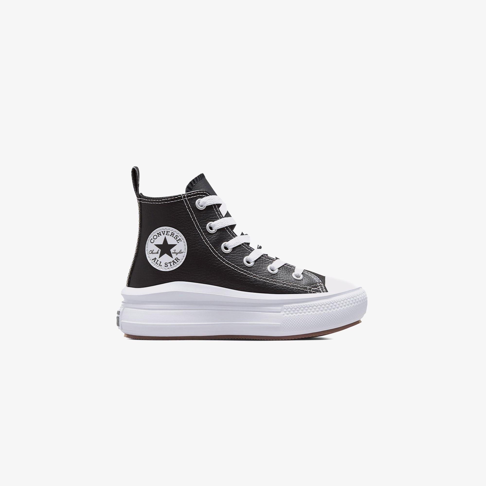 Converse Chuck Taylor All Star Move Platform Çocuk Siyah Deri Sneaker