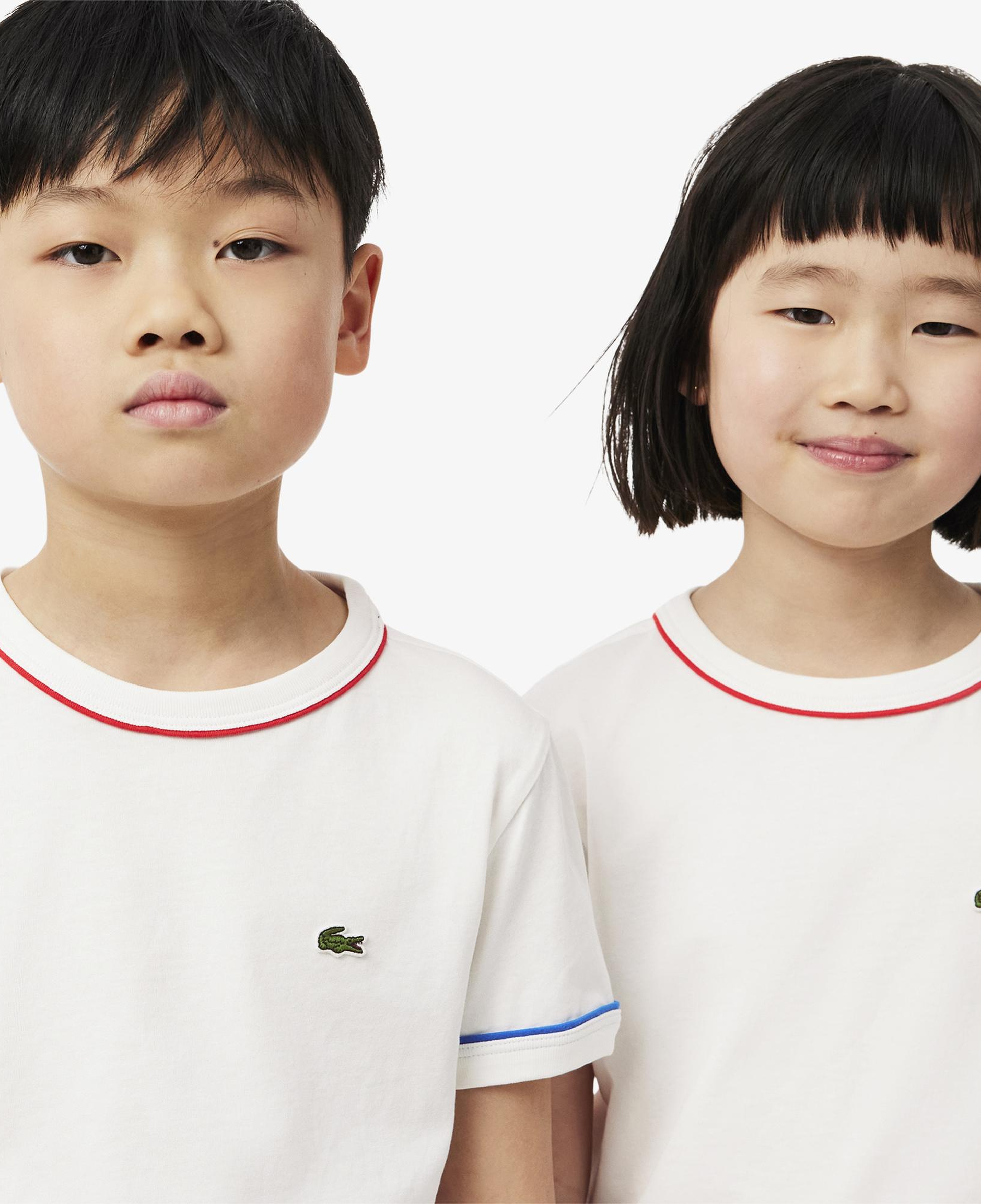Lacoste Çocuk Bisiklet Yaka Krem T-Shirt