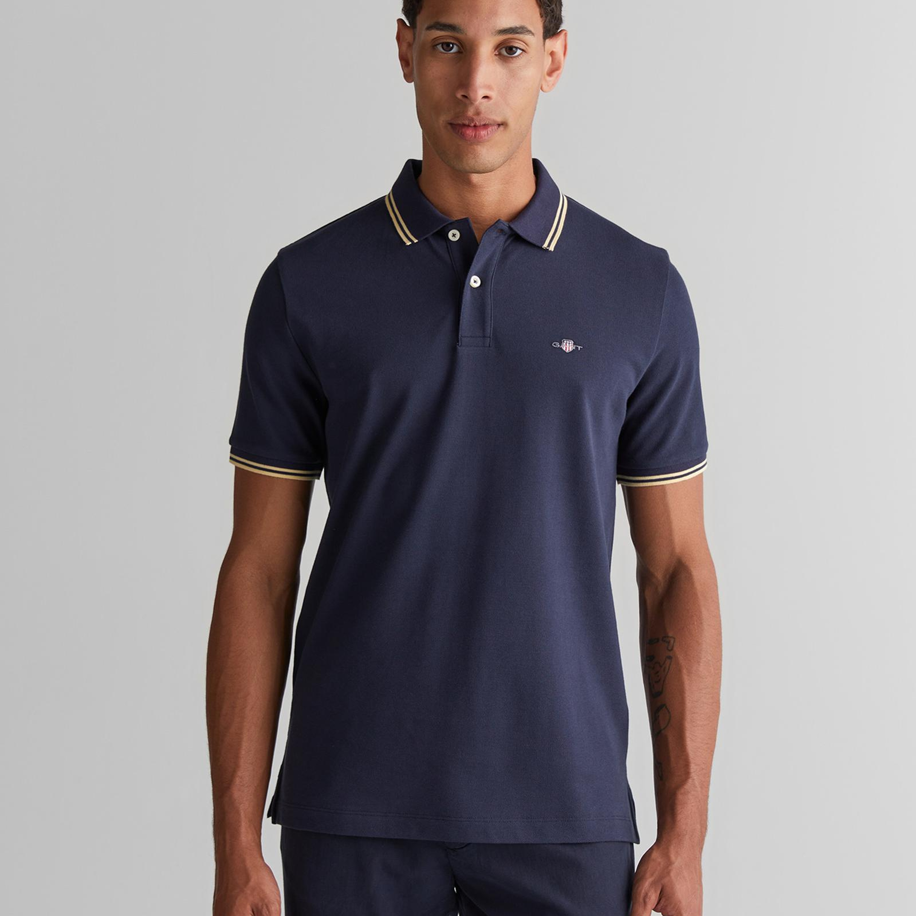 GANT Erkek Lacivert Regular Fit Polo