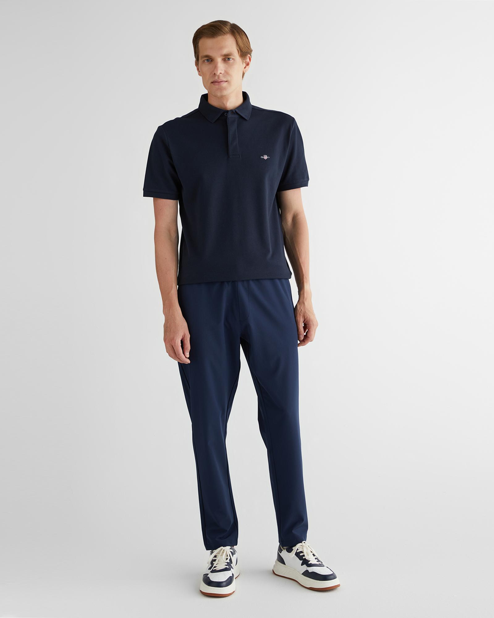 GANT Erkek Lacivert Kısa Kollu Polo