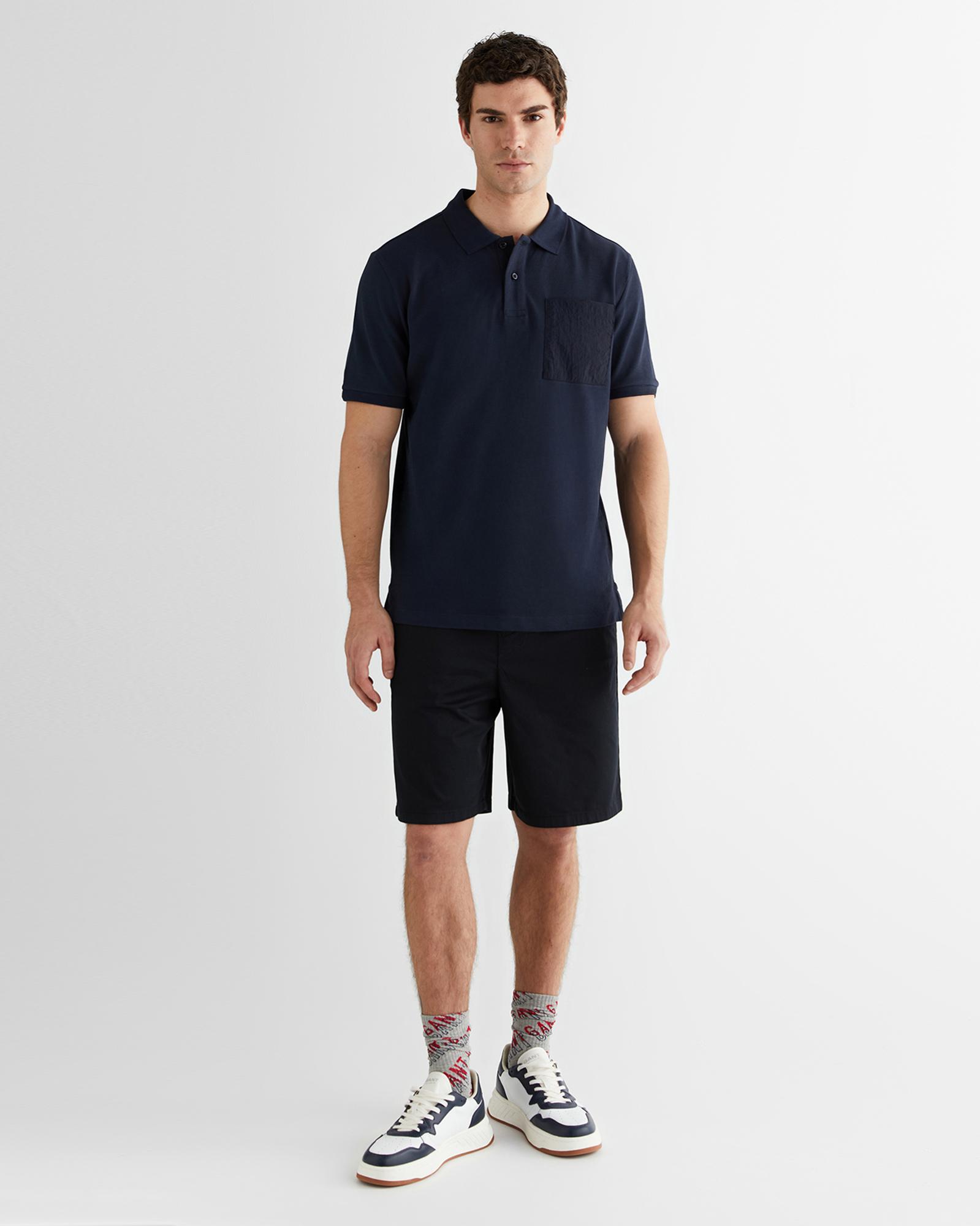 GANT Erkek Lacivert Kısa Kollu Polo