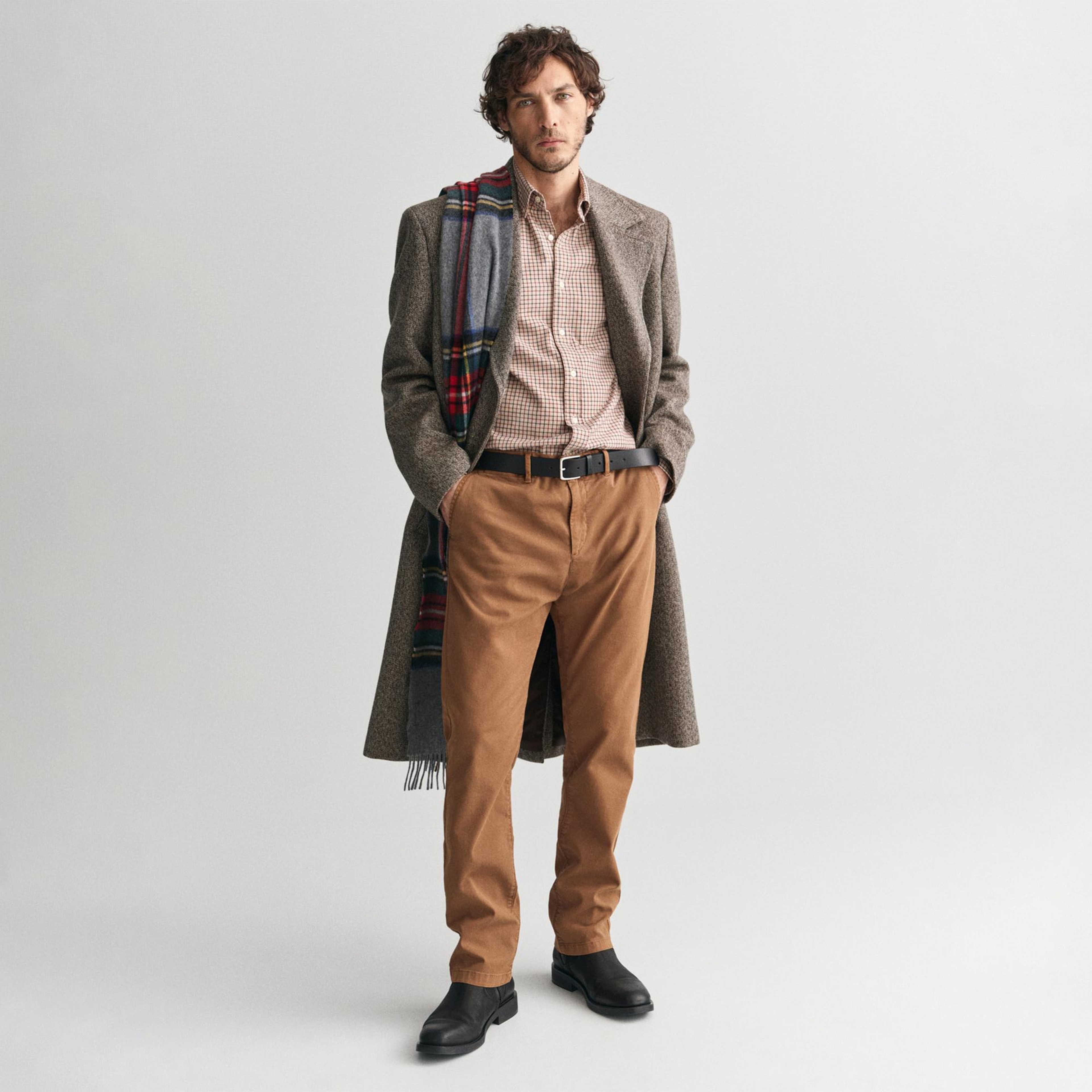 GANT Erkek Kahverengi Slim Fit Pantolon