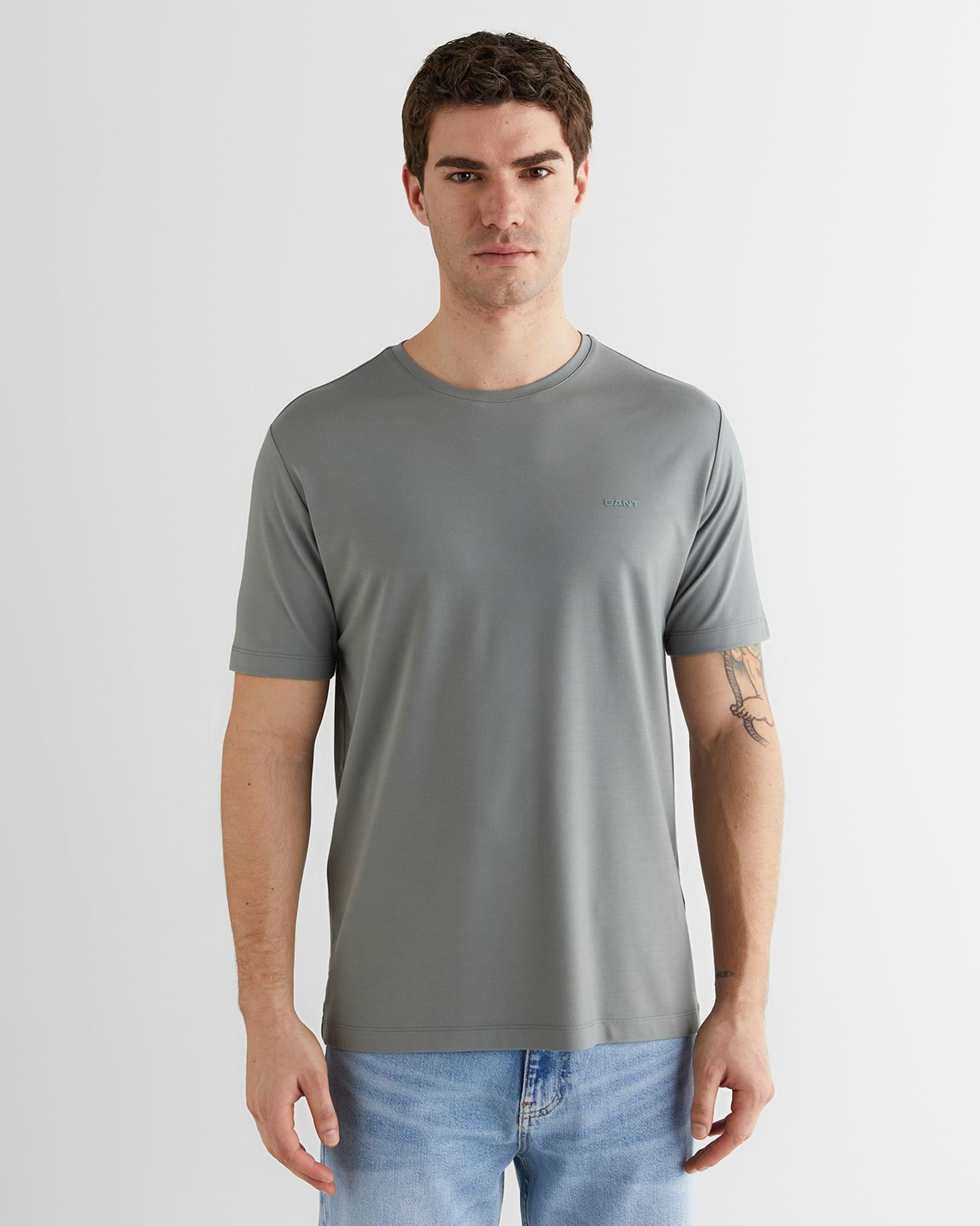 GANT Erkek Yeşil Baskılı Kısa Kollu T-Shirt