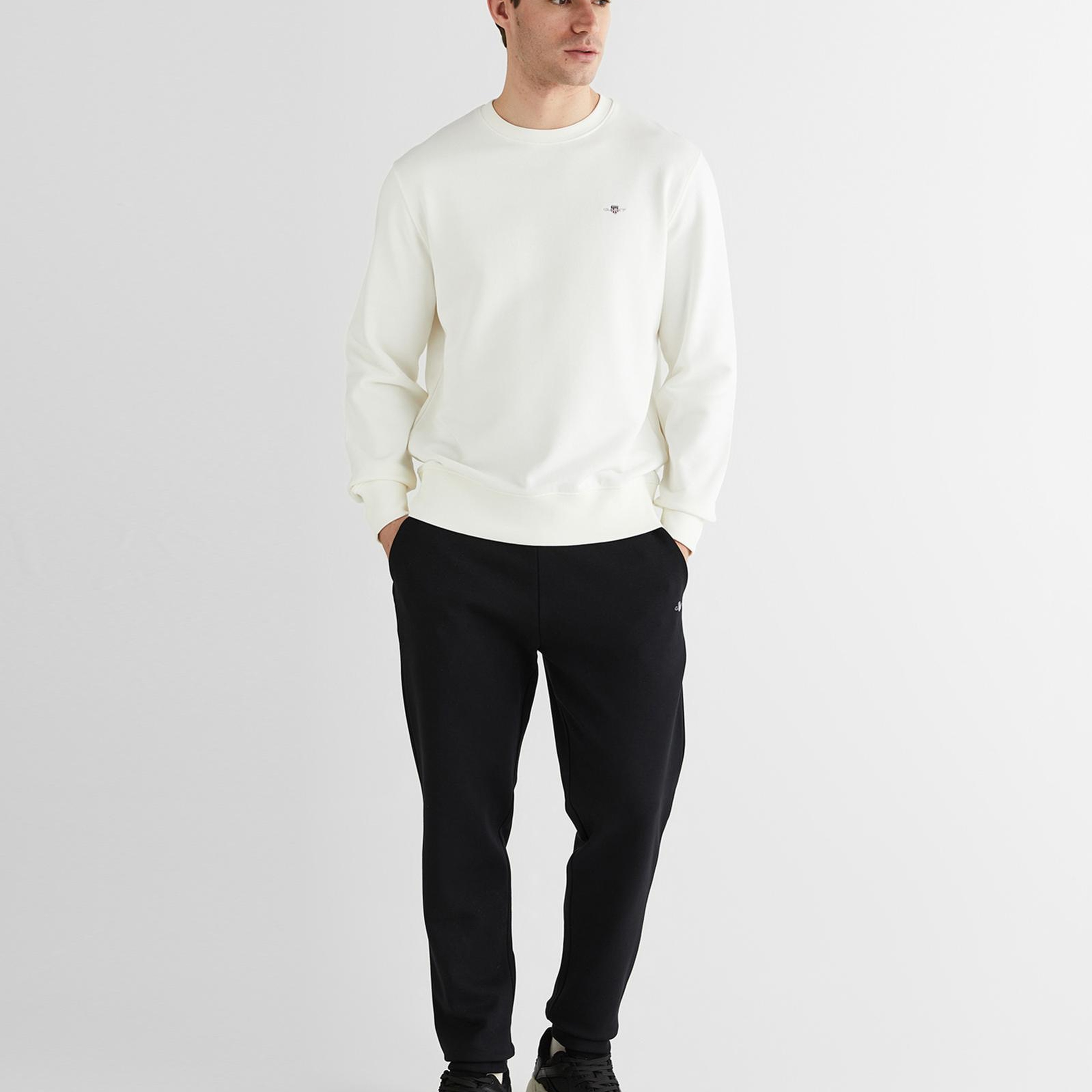 GANT Erkek Siyah Regular Fit Logolu Eşofman Altı