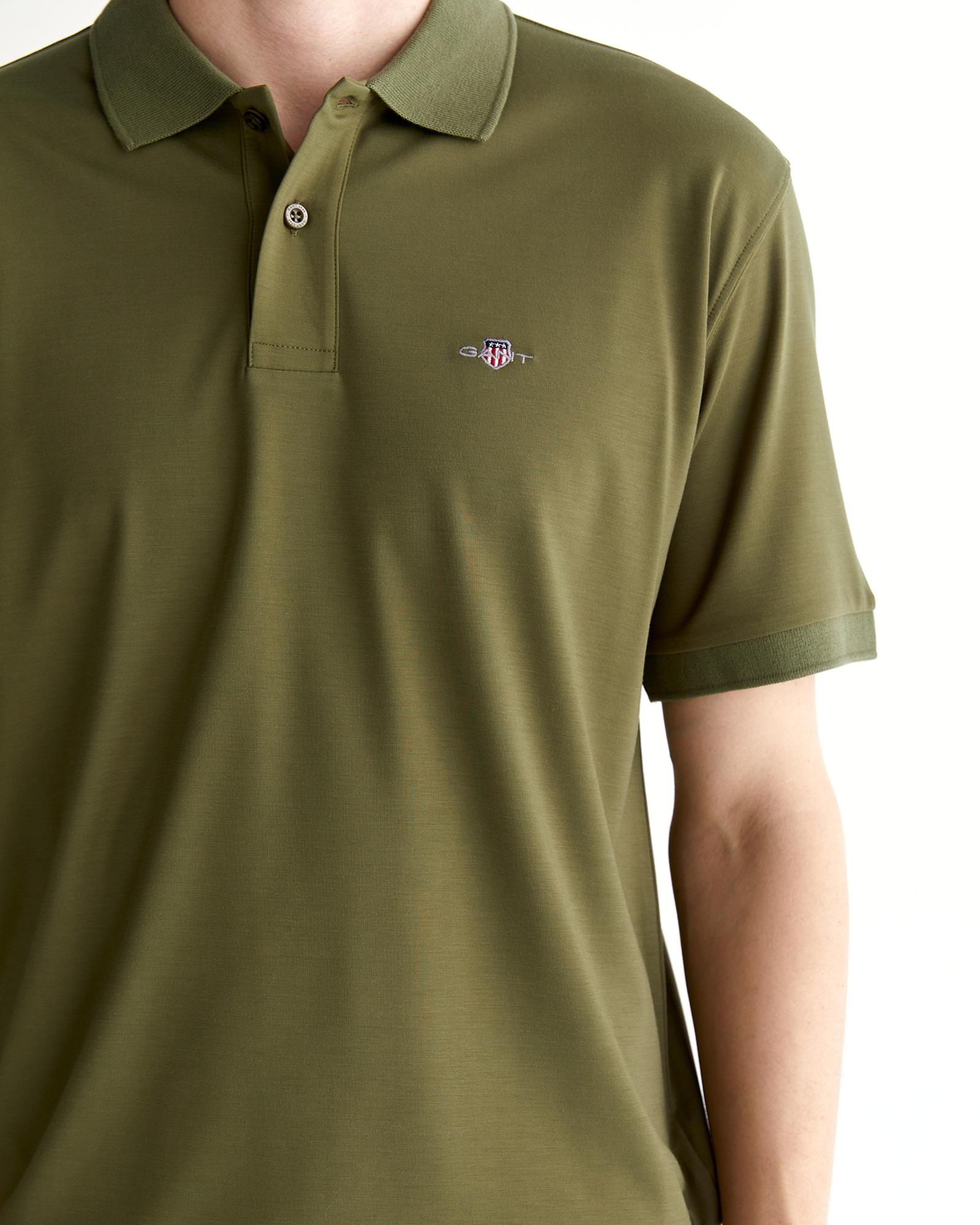 GANT Erkek Yeşil Relaxed Fit Polo