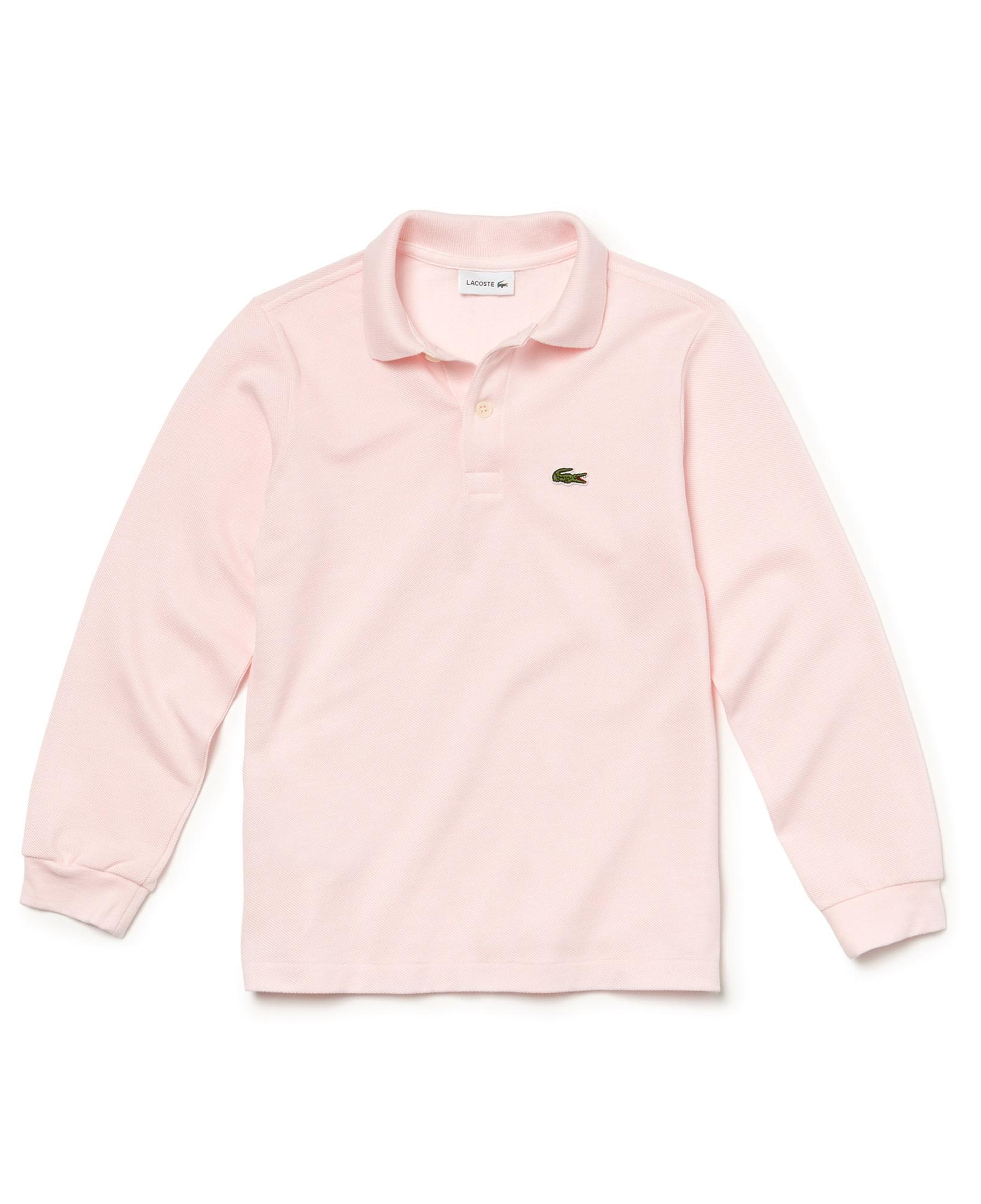 Lacoste Erkek Çocuk Regular Fit Uzun Kollu Pembe Polo
