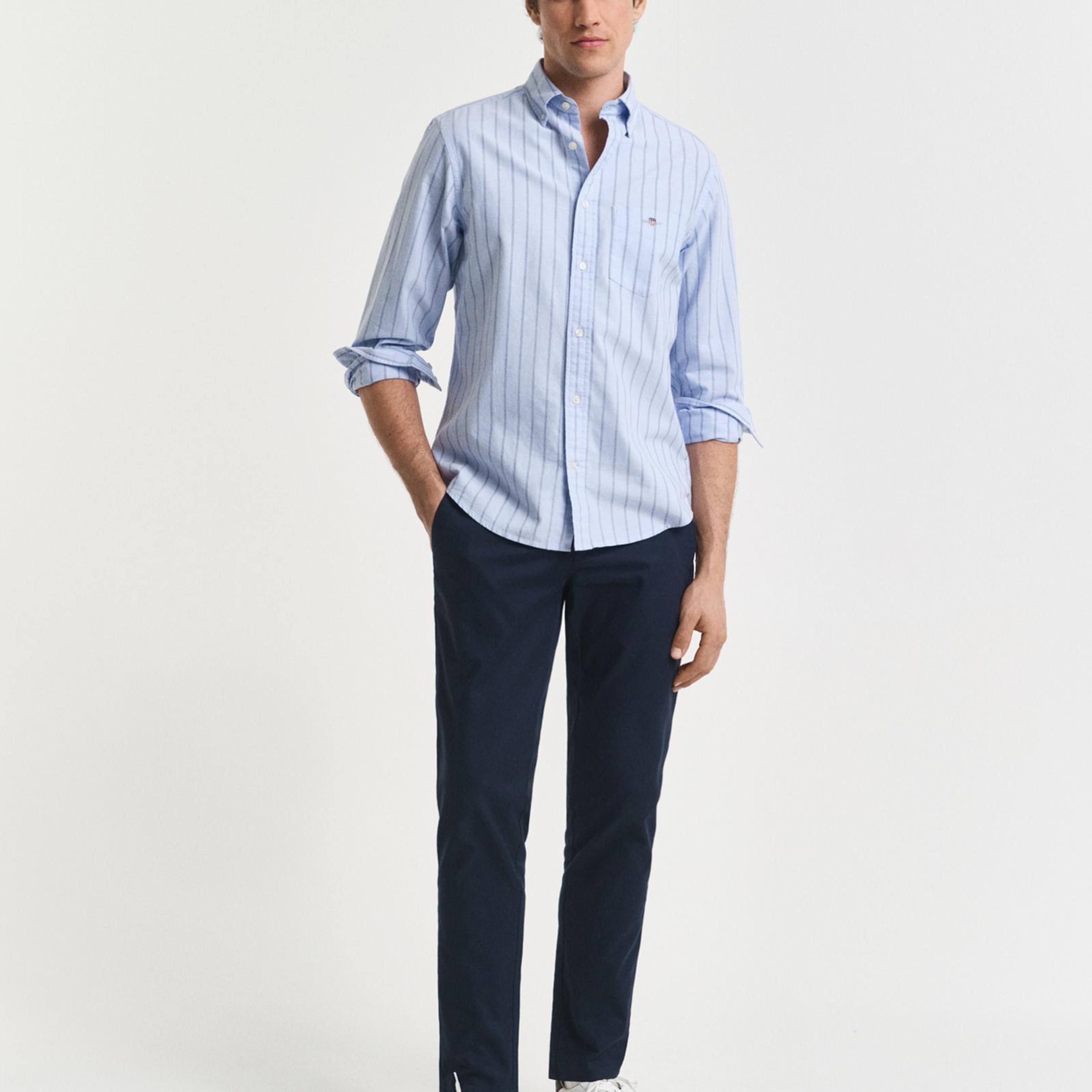 GANT Erkek Lacivert Slim Fit Chino Pantolon