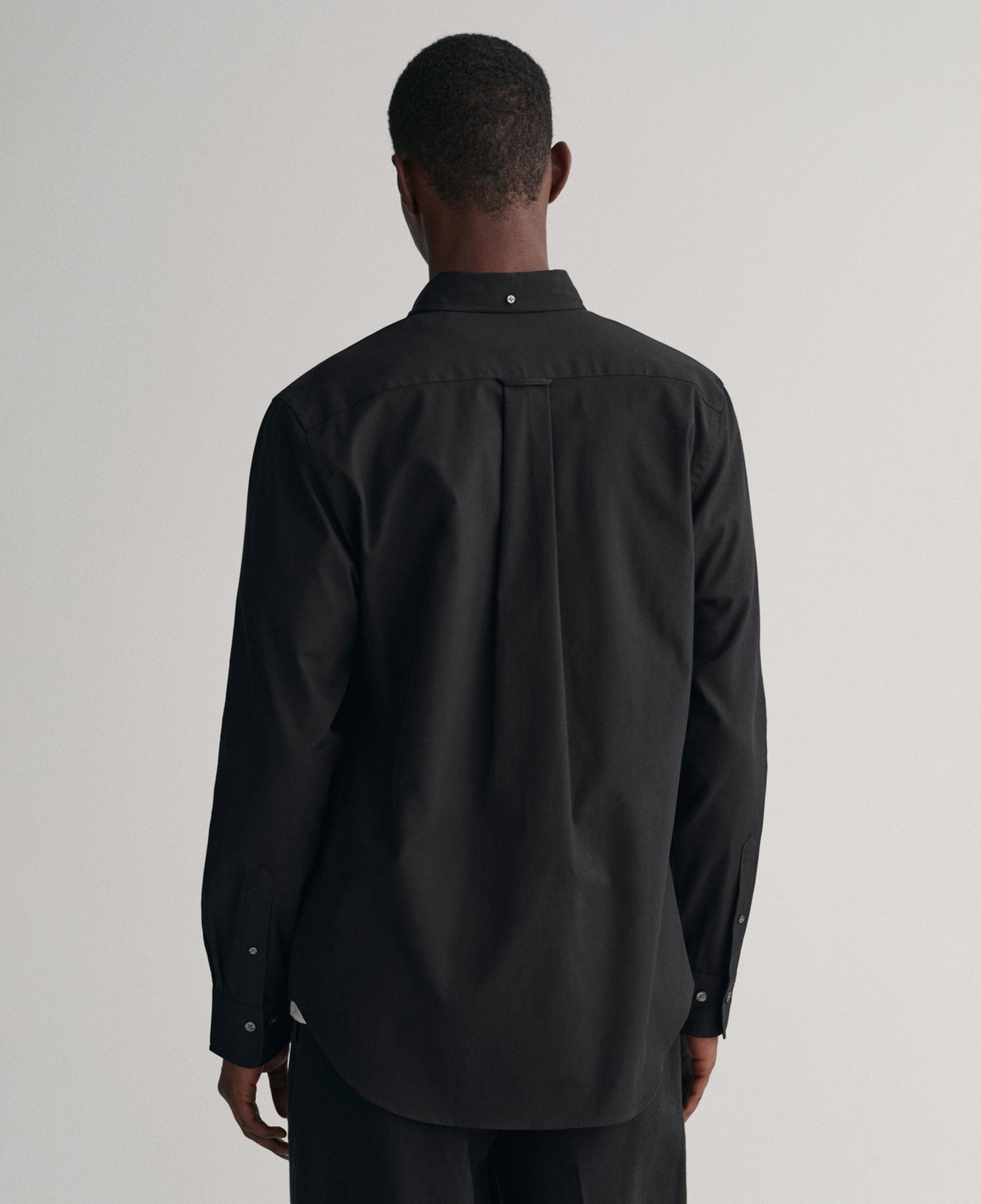 GANT Erkek Siyah Regular Fit Düğmeli Yaka Oxford Gömlek