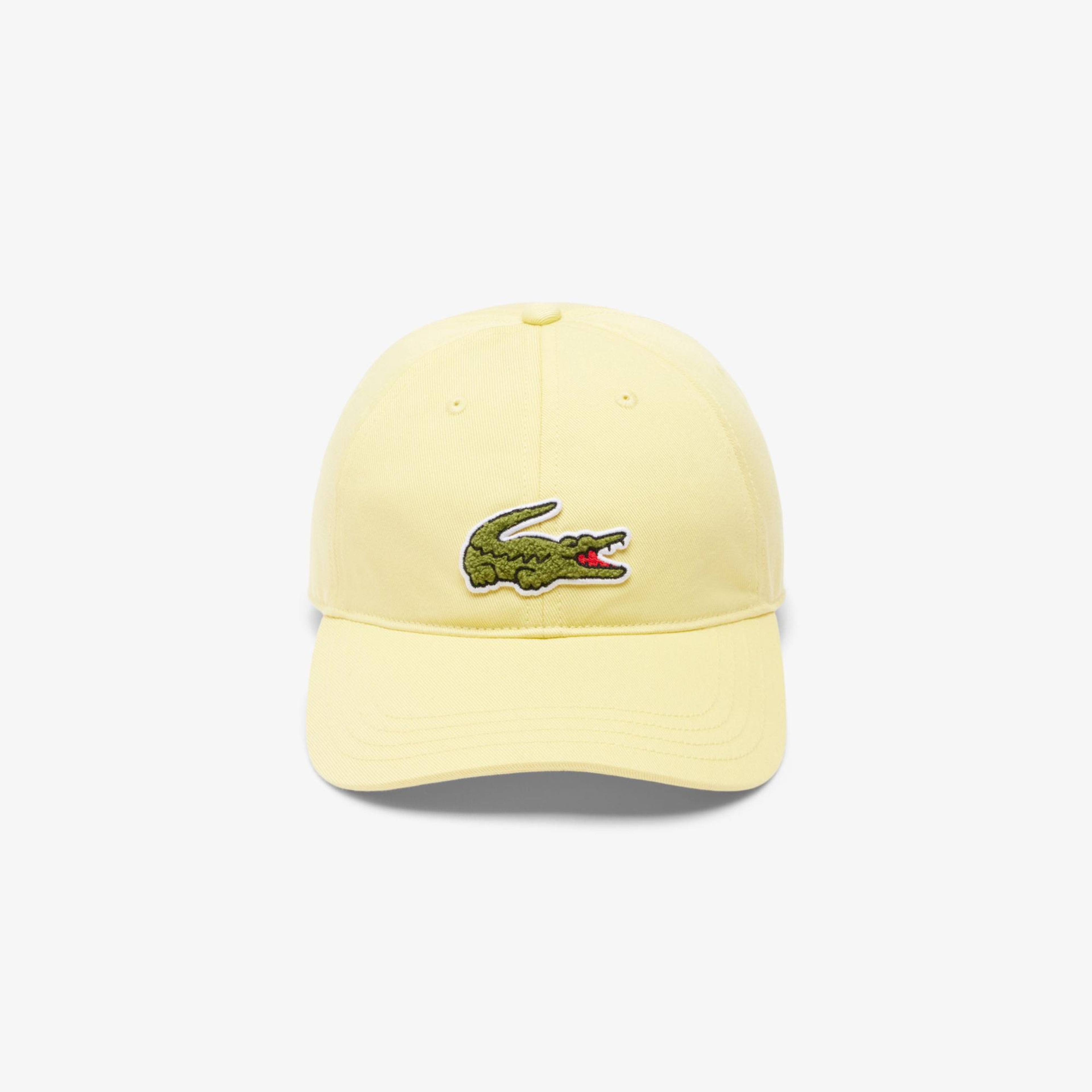 Lacoste Unisex Baskılı Sarı Şapka