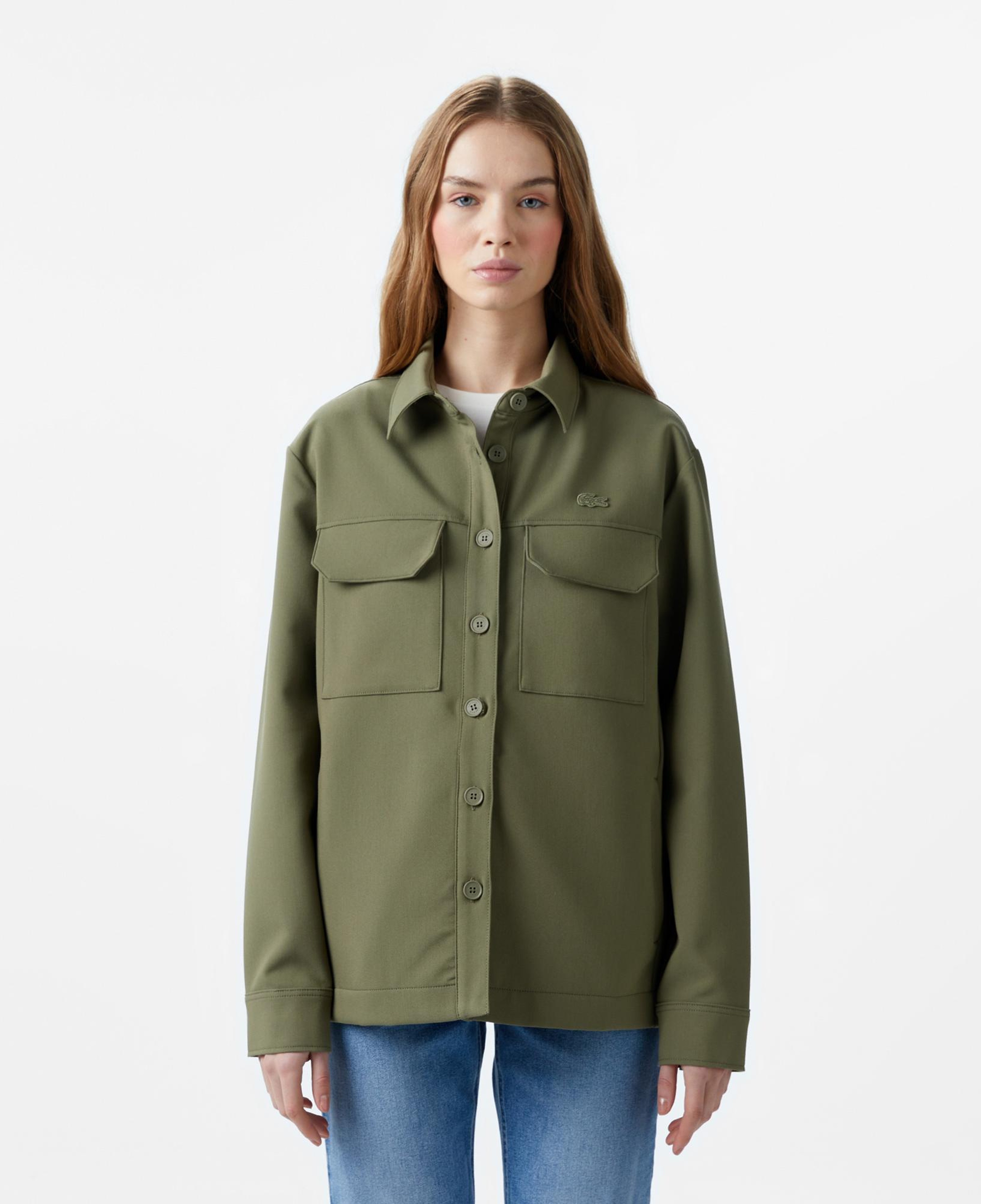 Lacoste Kadın Regular Fit Haki Gömlek