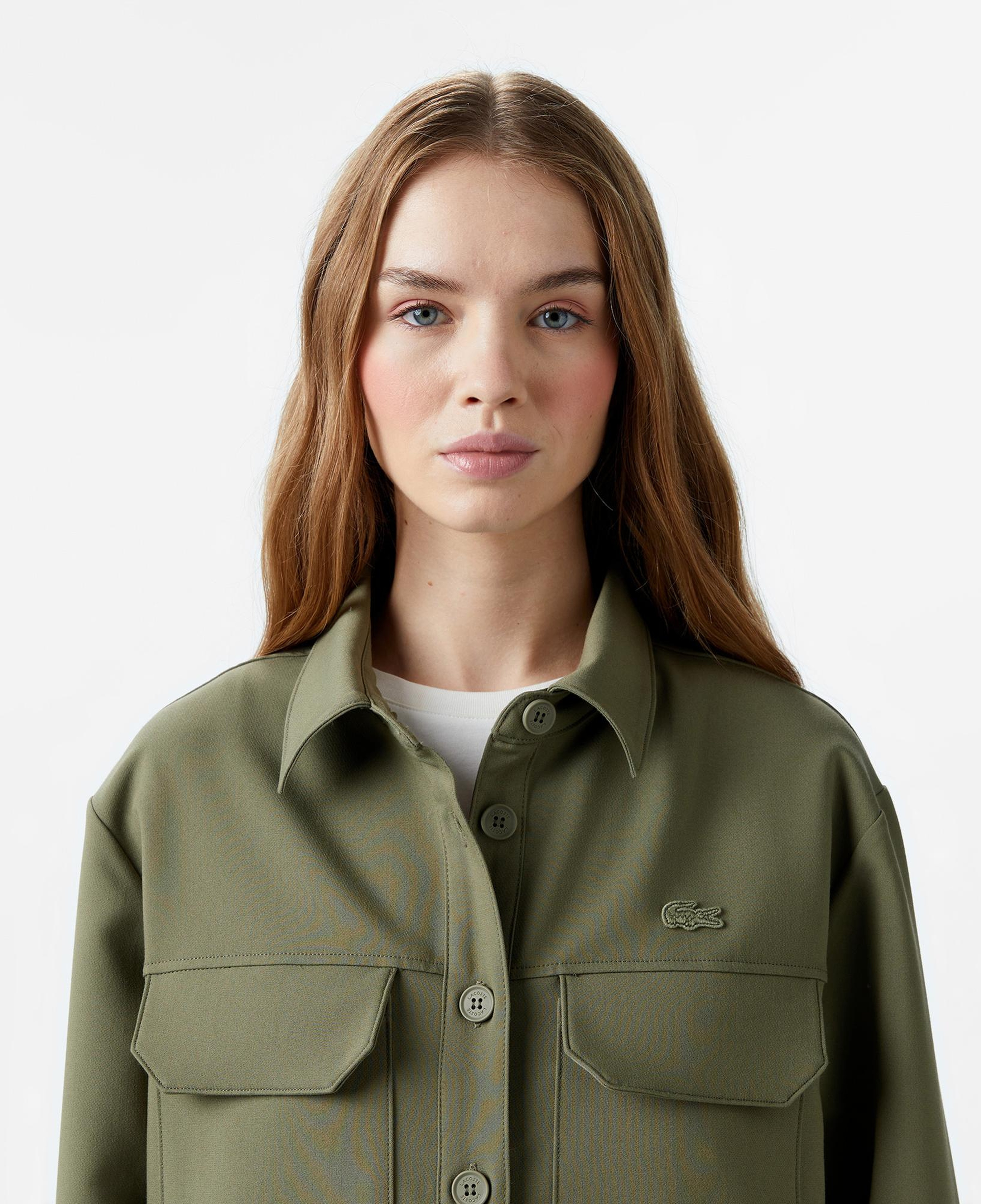 Lacoste Kadın Regular Fit Haki Gömlek