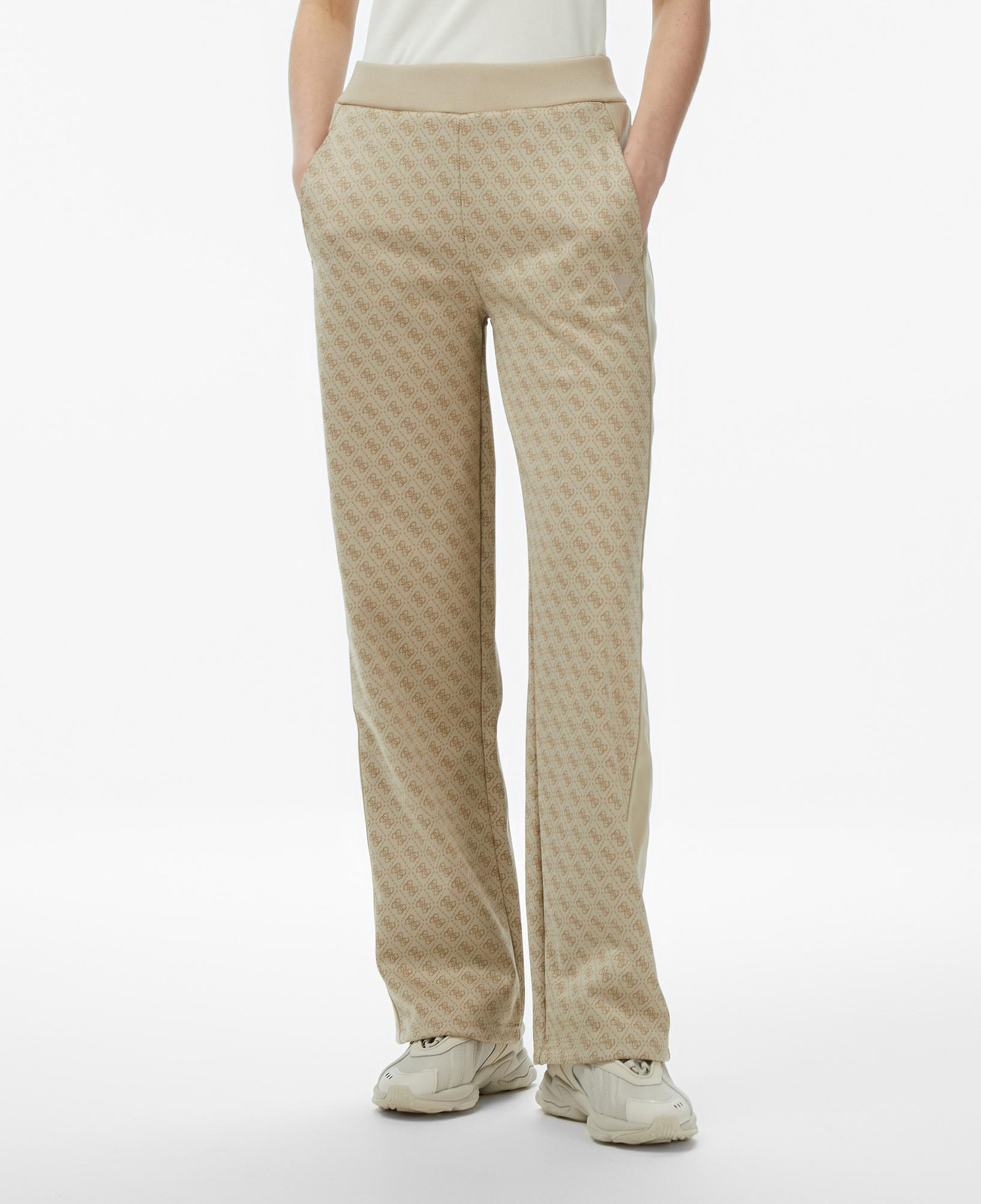 Guess Maya Aktif Palazzo Fit Kadın Bej Eşofman Altı