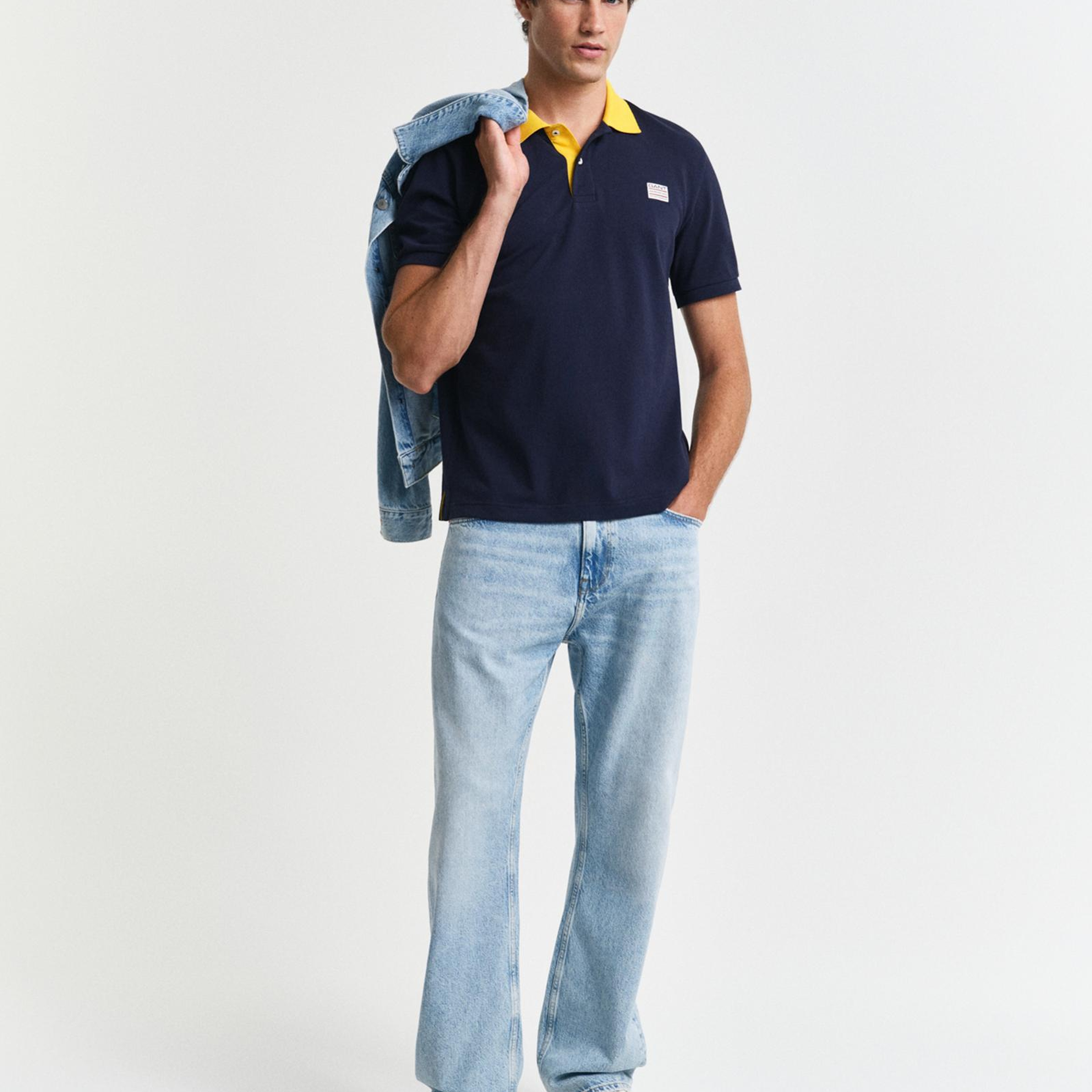 GANT Erkek Lacivert Regular Fit Polo