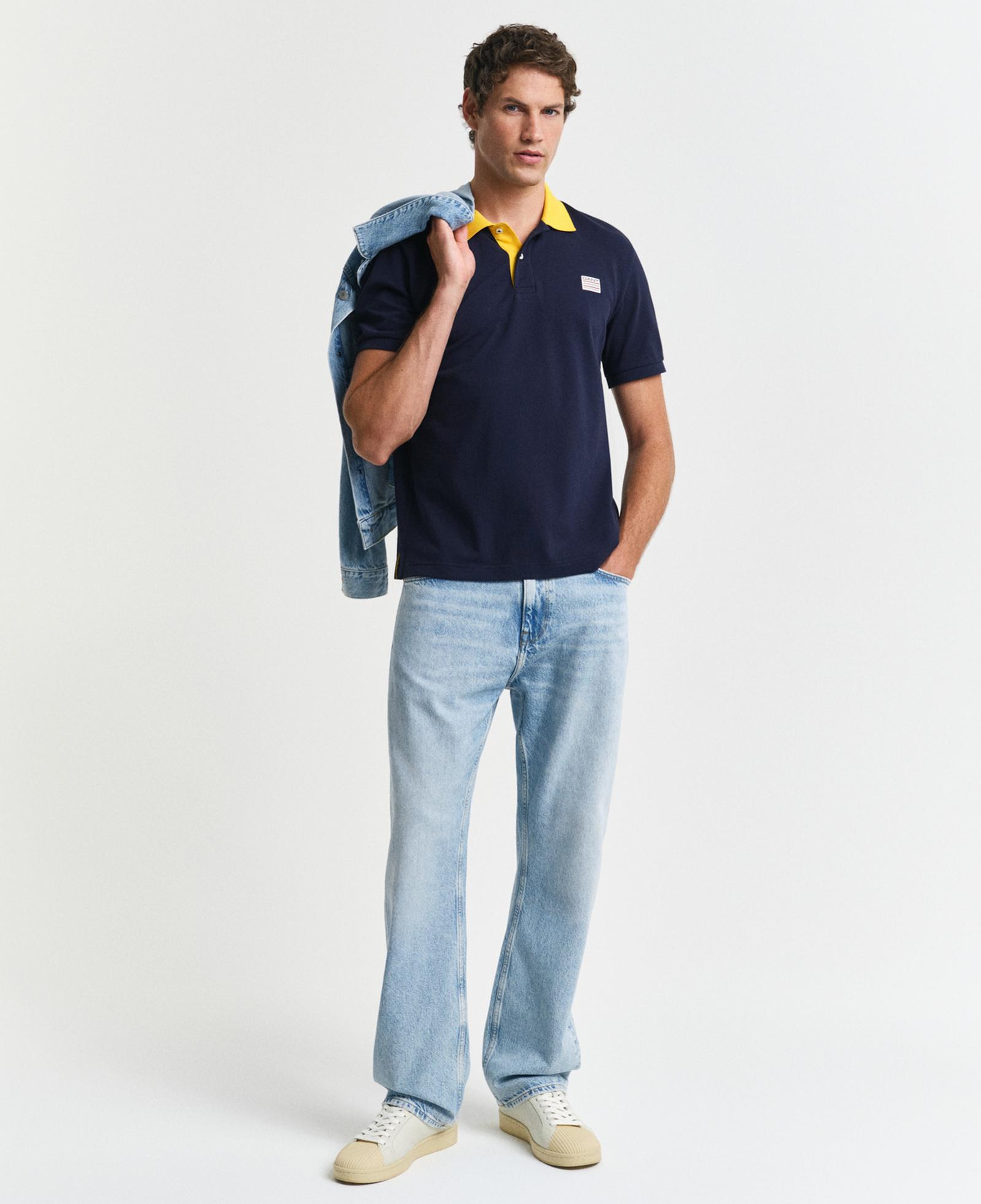 GANT Erkek Lacivert Regular Fit Polo