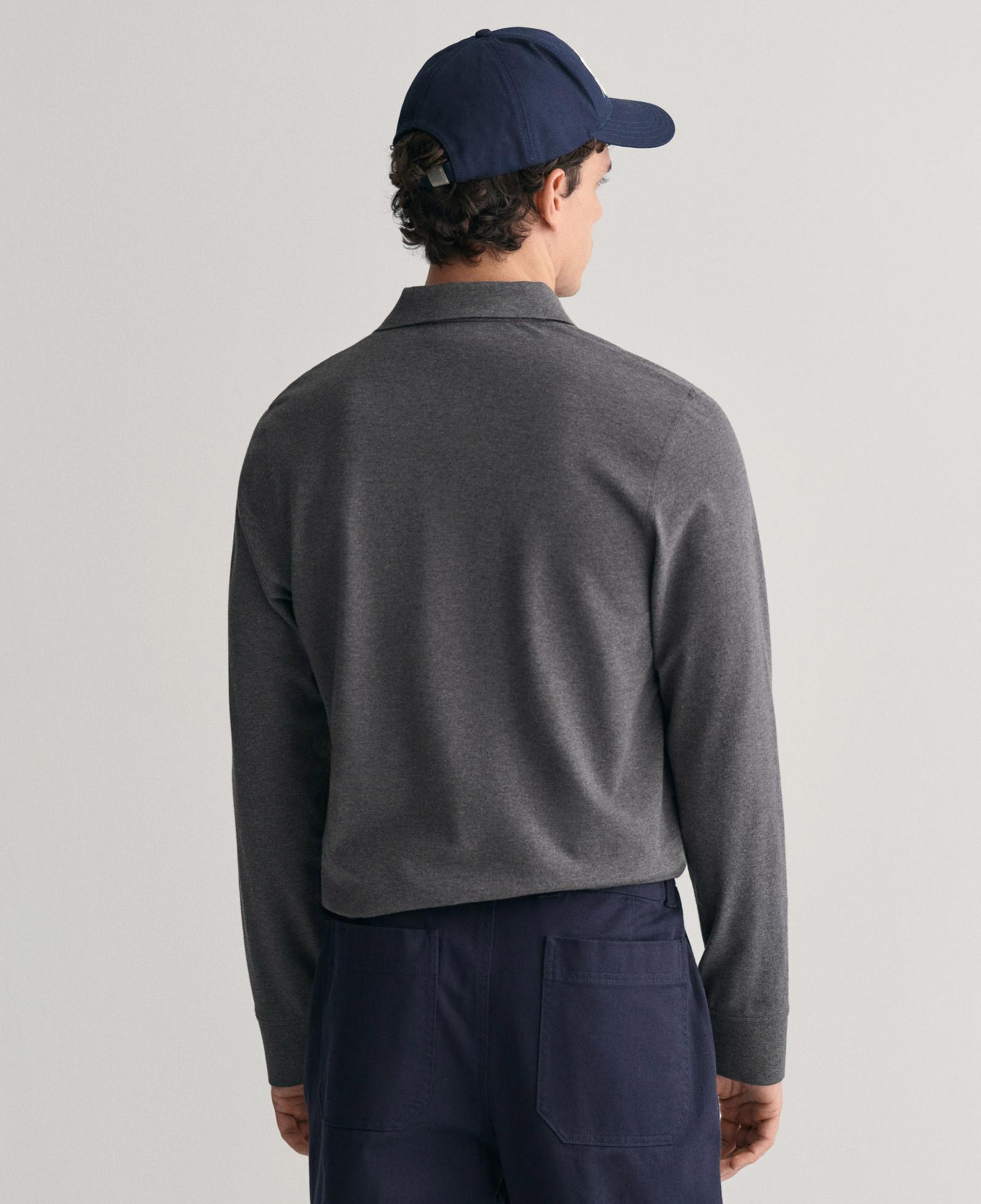 GANT Erkek Gri Regular Fit Polo
