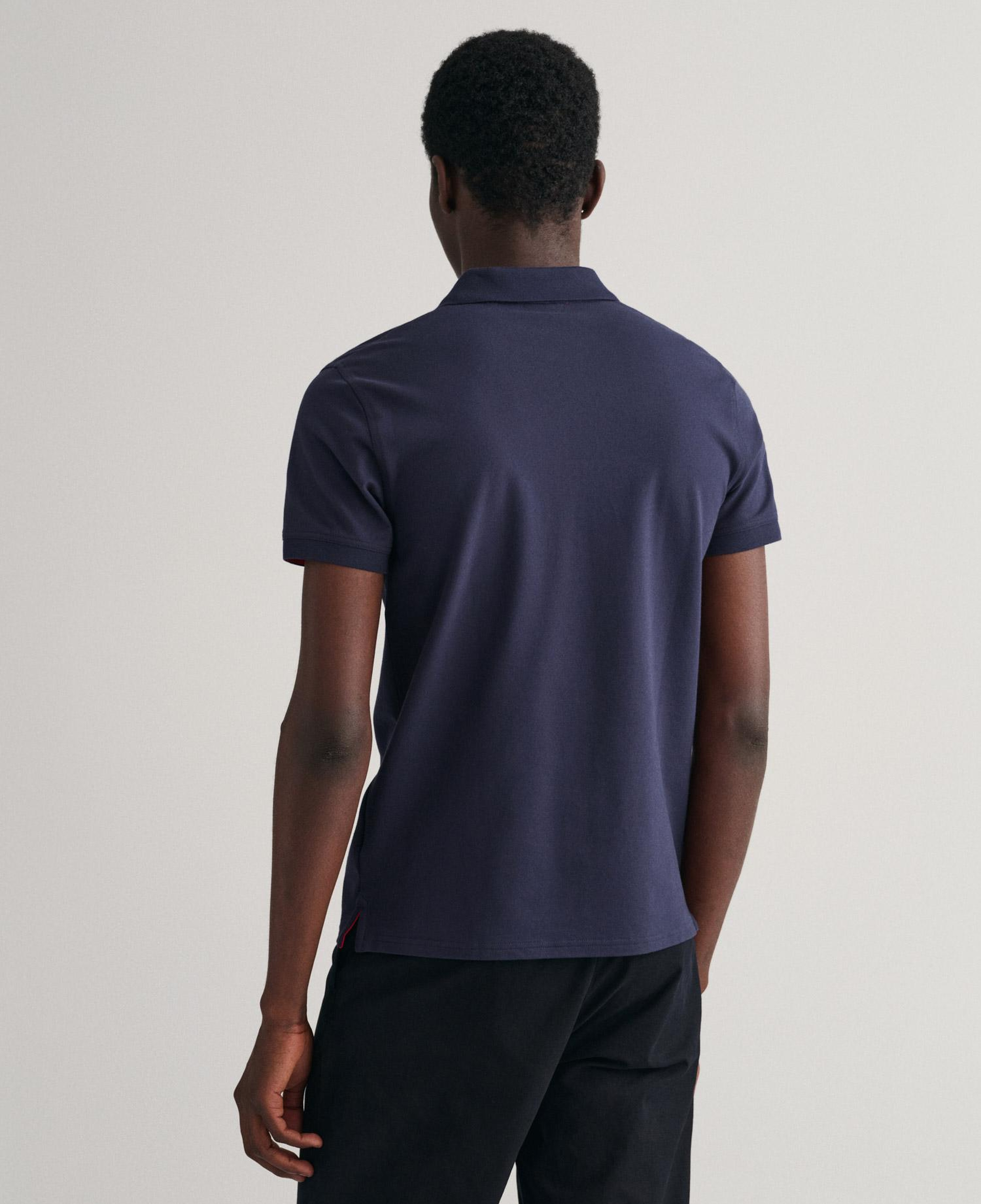 GANT Erkek Lacivert Slim Fit Polo