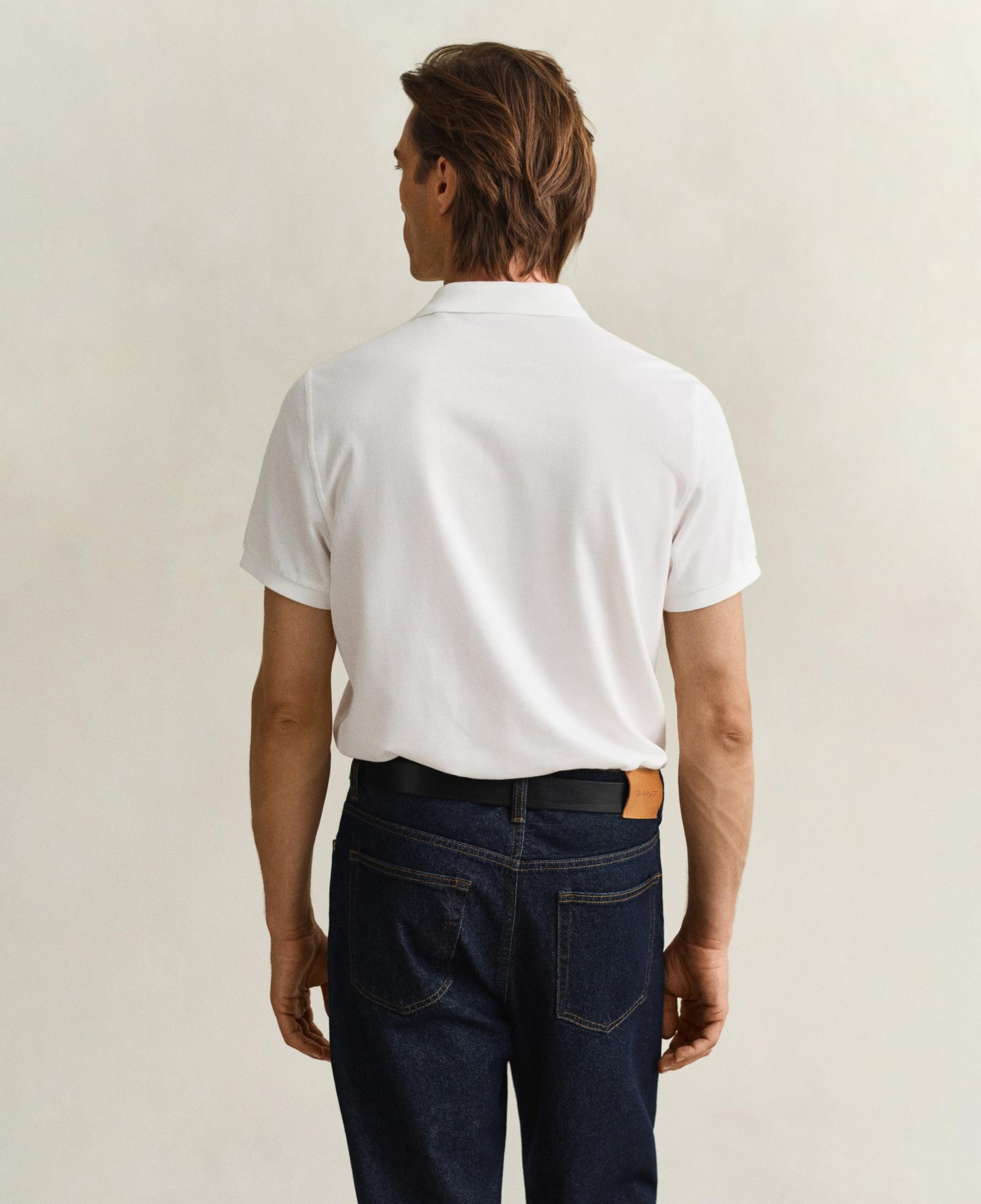 GANT Erkek Beyaz Regular Fit Logolu Polo Yaka T-Shirt