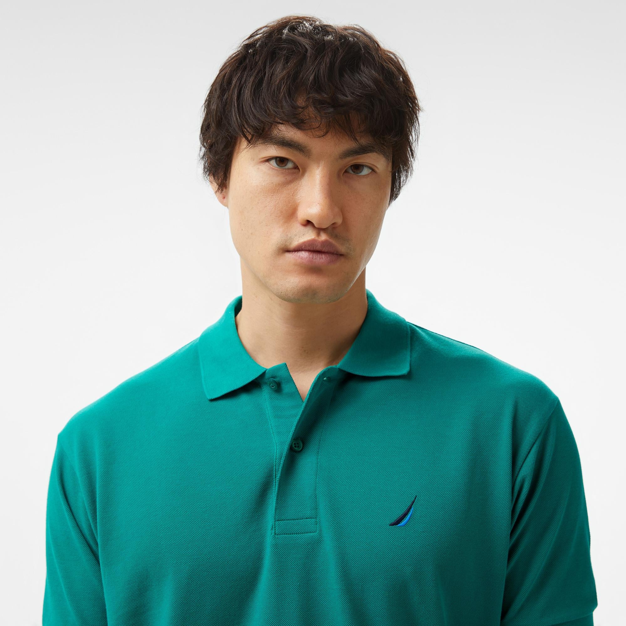 Nautica Erkek Yeşil Classic Fit Kısa Kollu Polo Yaka T-Shirt