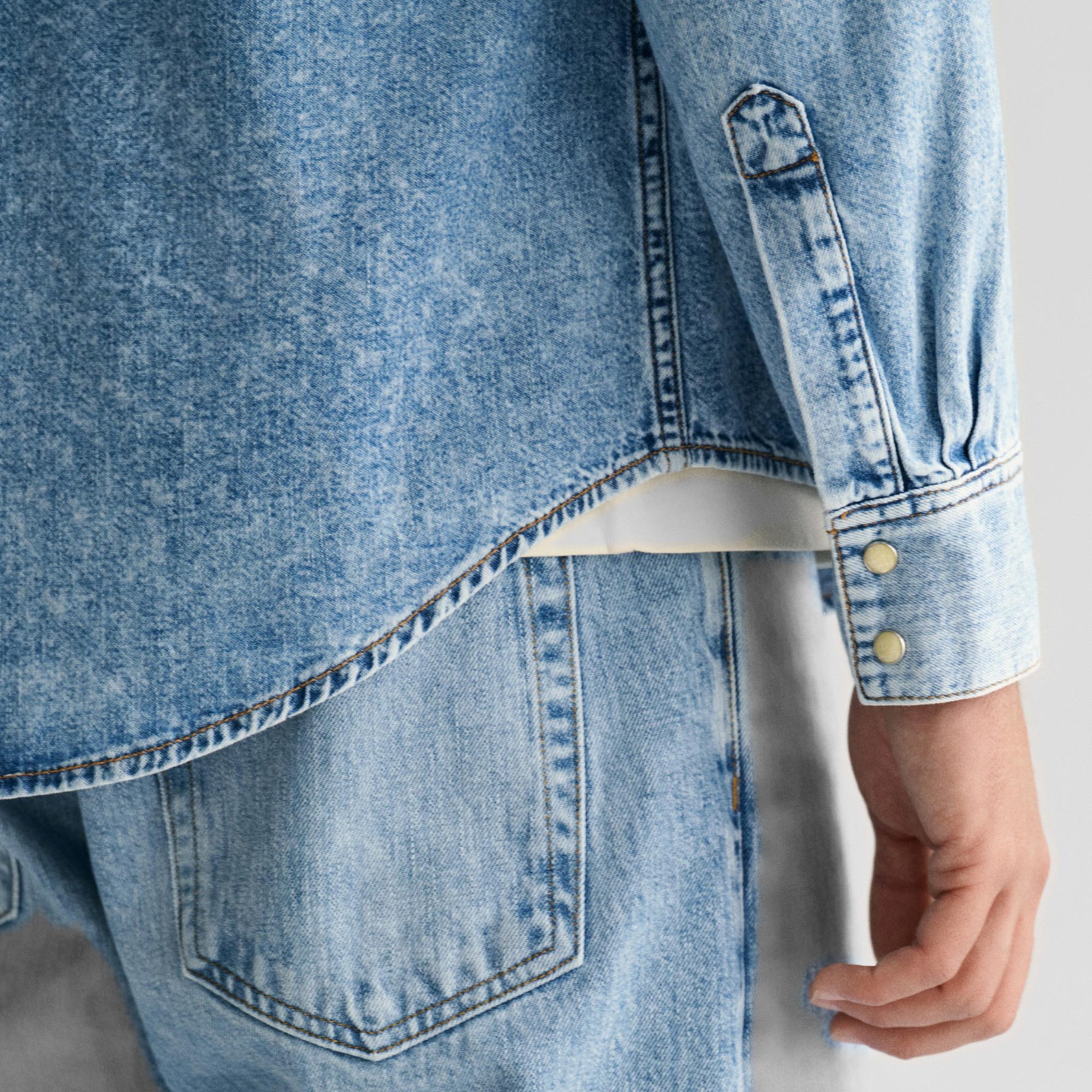 GANT Erkek Mavi Relaxed Fit Klasik Yaka Gömlek