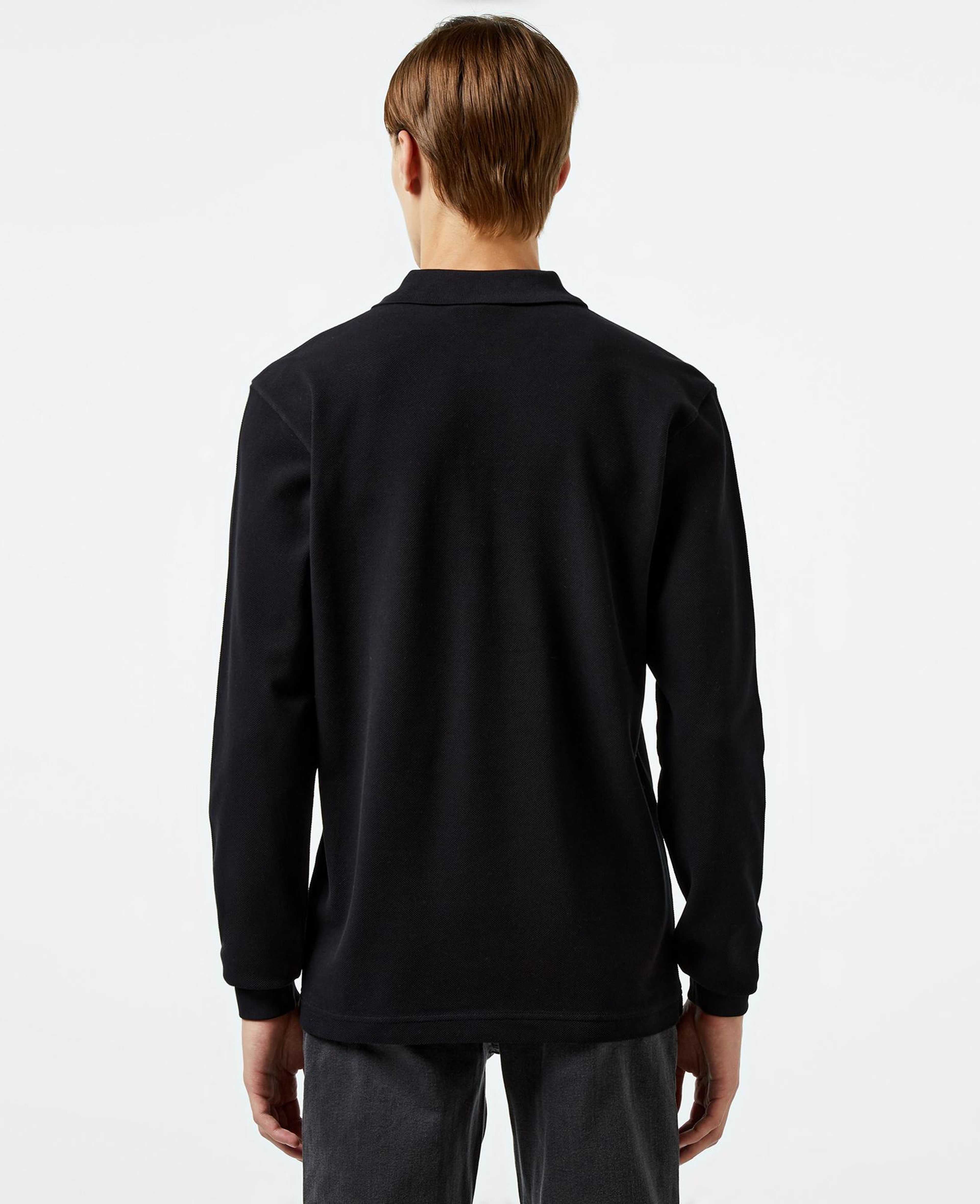 Lacoste Erkek Relaxed Fit Uzun Kollu Siyah Polo