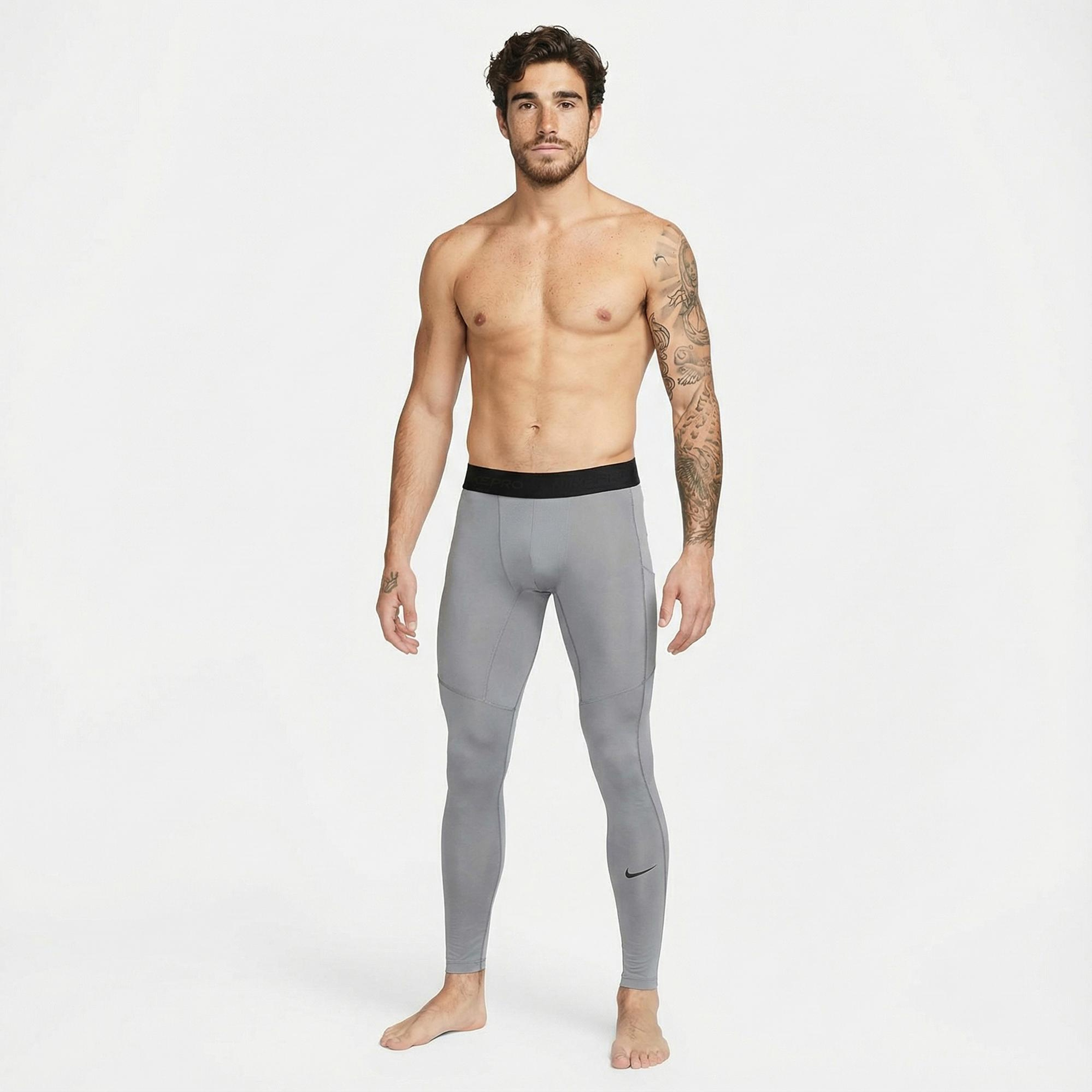 Nike Dri-Fit Pro Erkek Gri Tayt